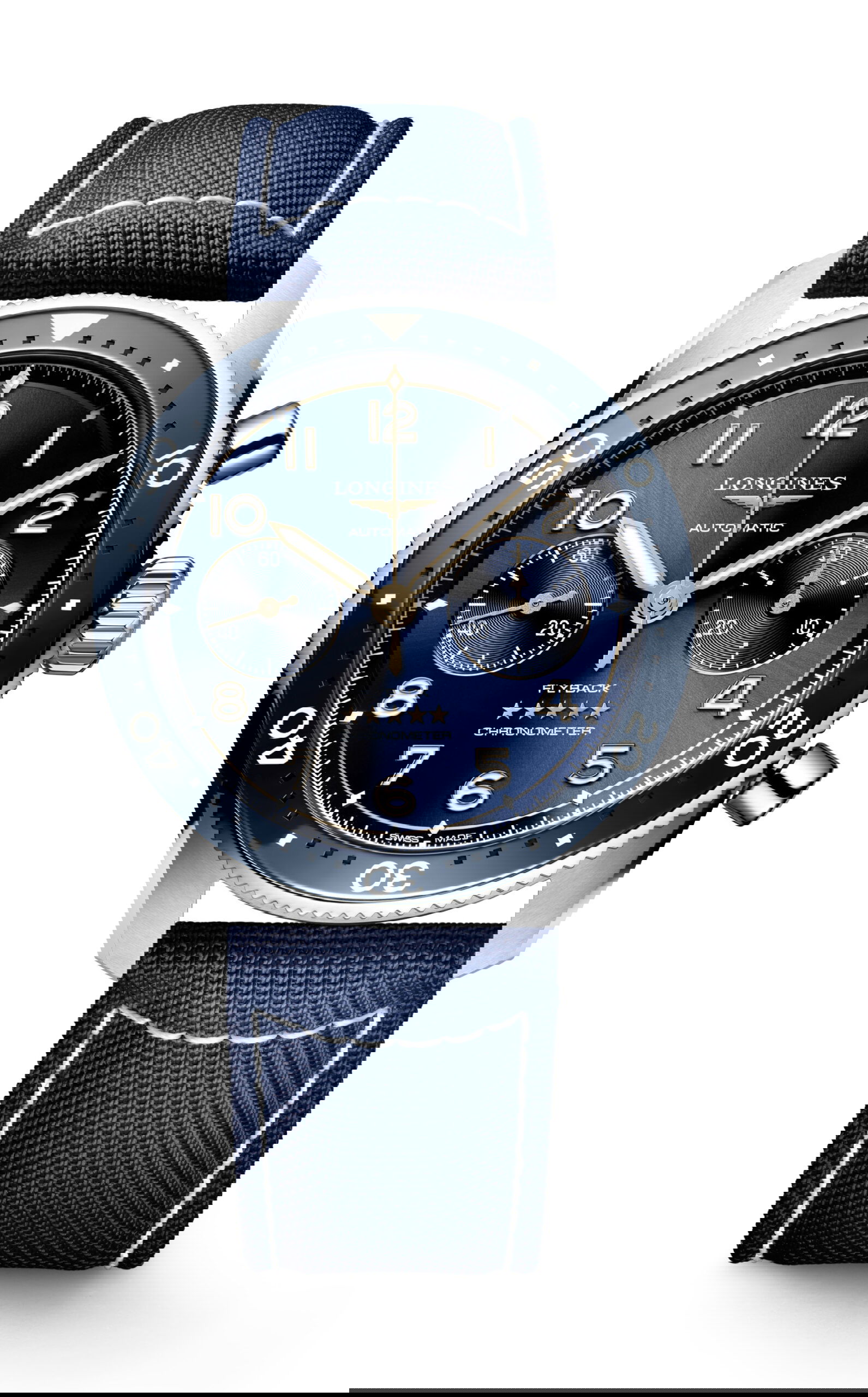 Longines Spirit Flyback “Pioneering Flyback Chronographs” luxury timepiece - detailed view