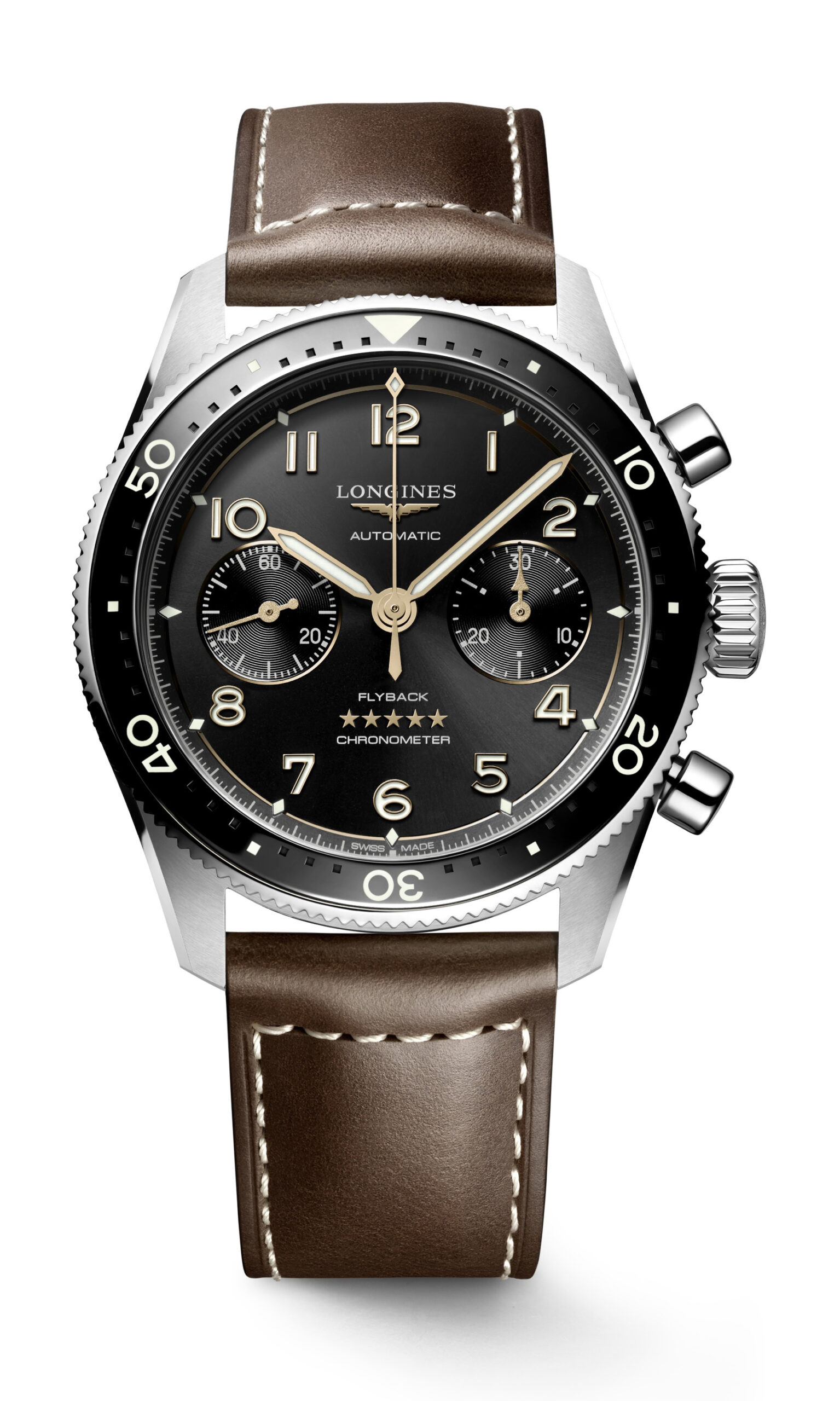 Longines Spirit Flyback “Pioneering Flyback Chronographs” luxury timepiece - detailed view