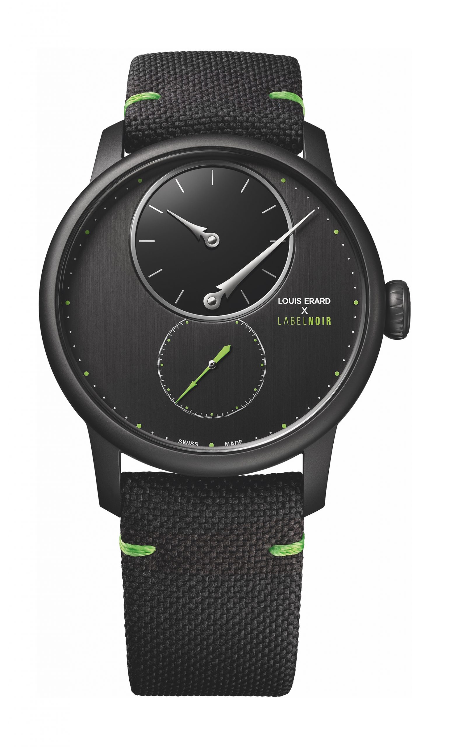 Louis Erard Excellence Le Régulateur Louis Erard x Label Noir luxury timepiece - detailed view