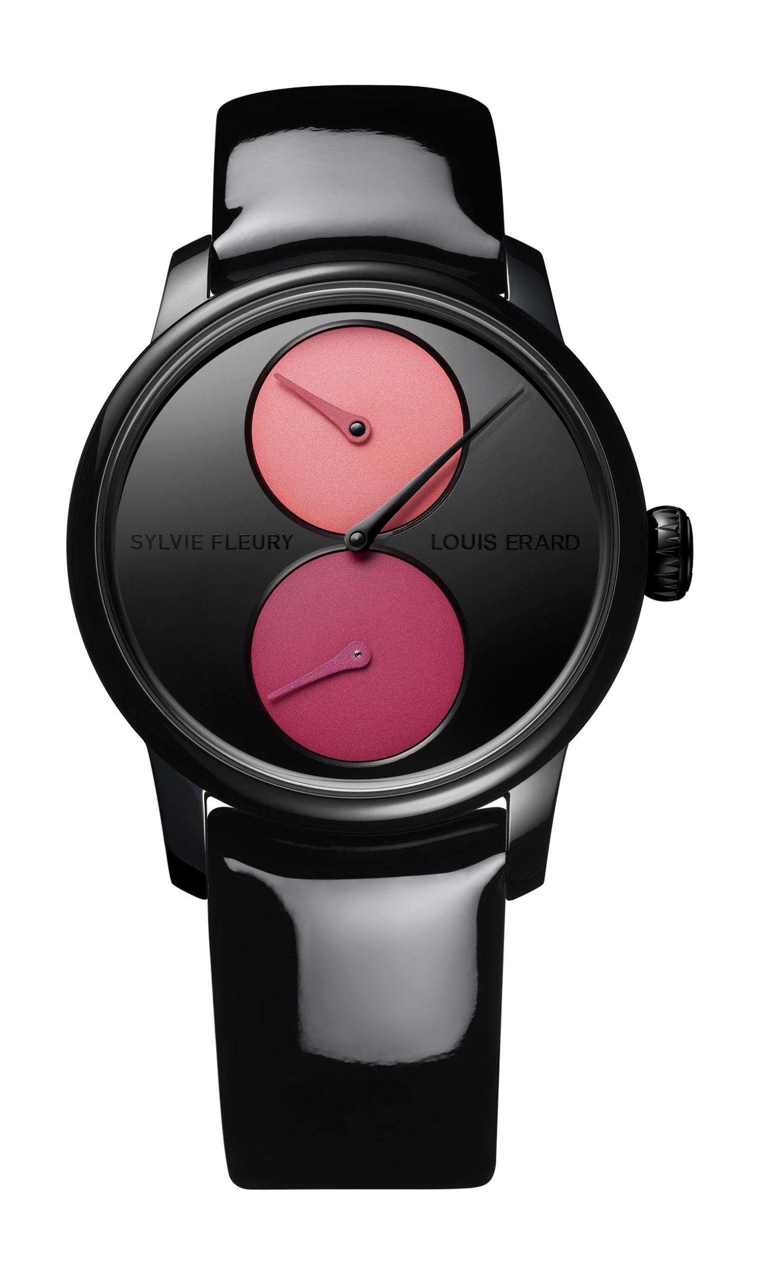 Louis Erard Excellence Le Régulateur Louis Erard x Sylvie Fleury Palette of Shadows luxury timepiece - detailed view