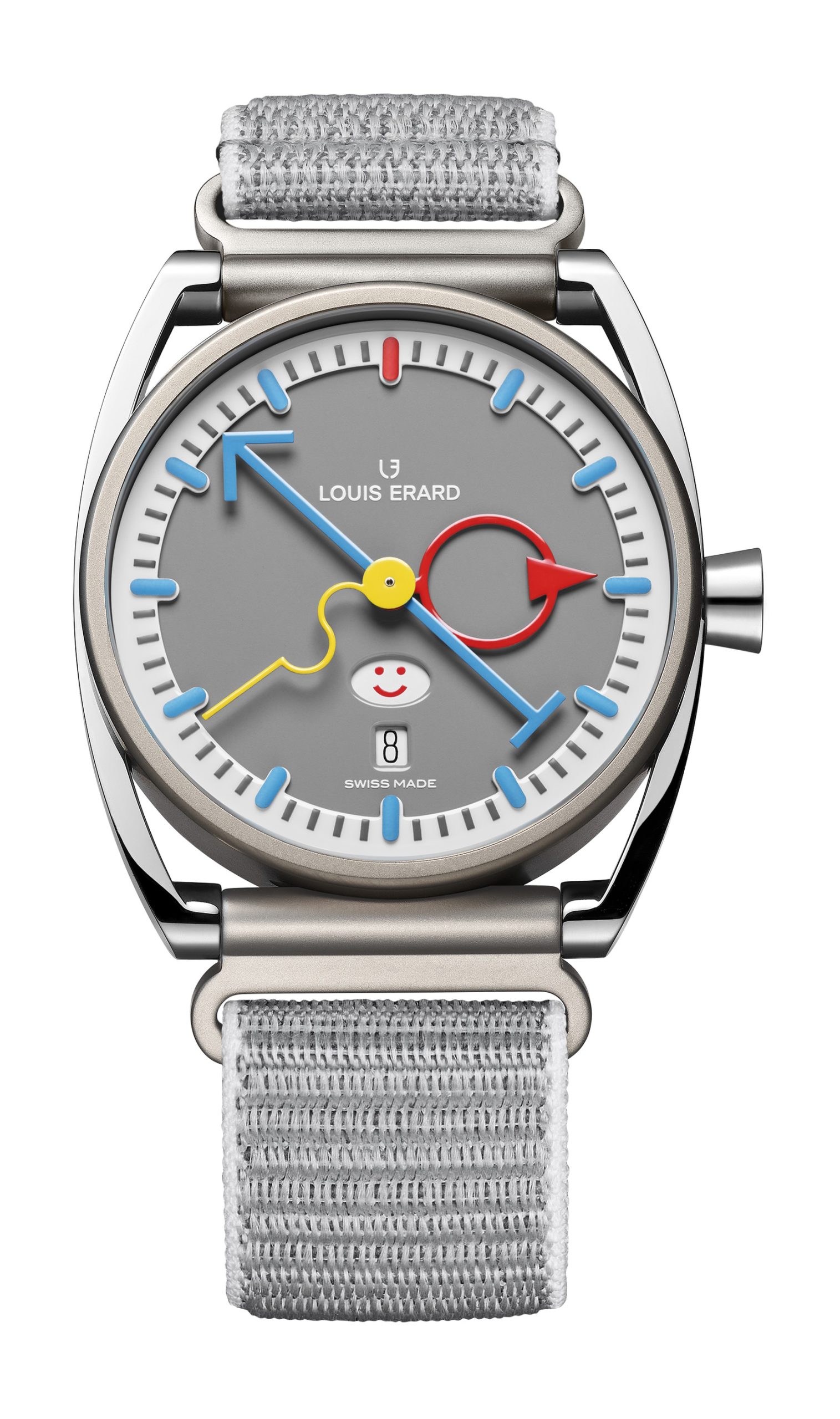 Louis Erard Excellence Louis Erard X Alain Silberstein Smile-Day Gray luxury timepiece - detailed view