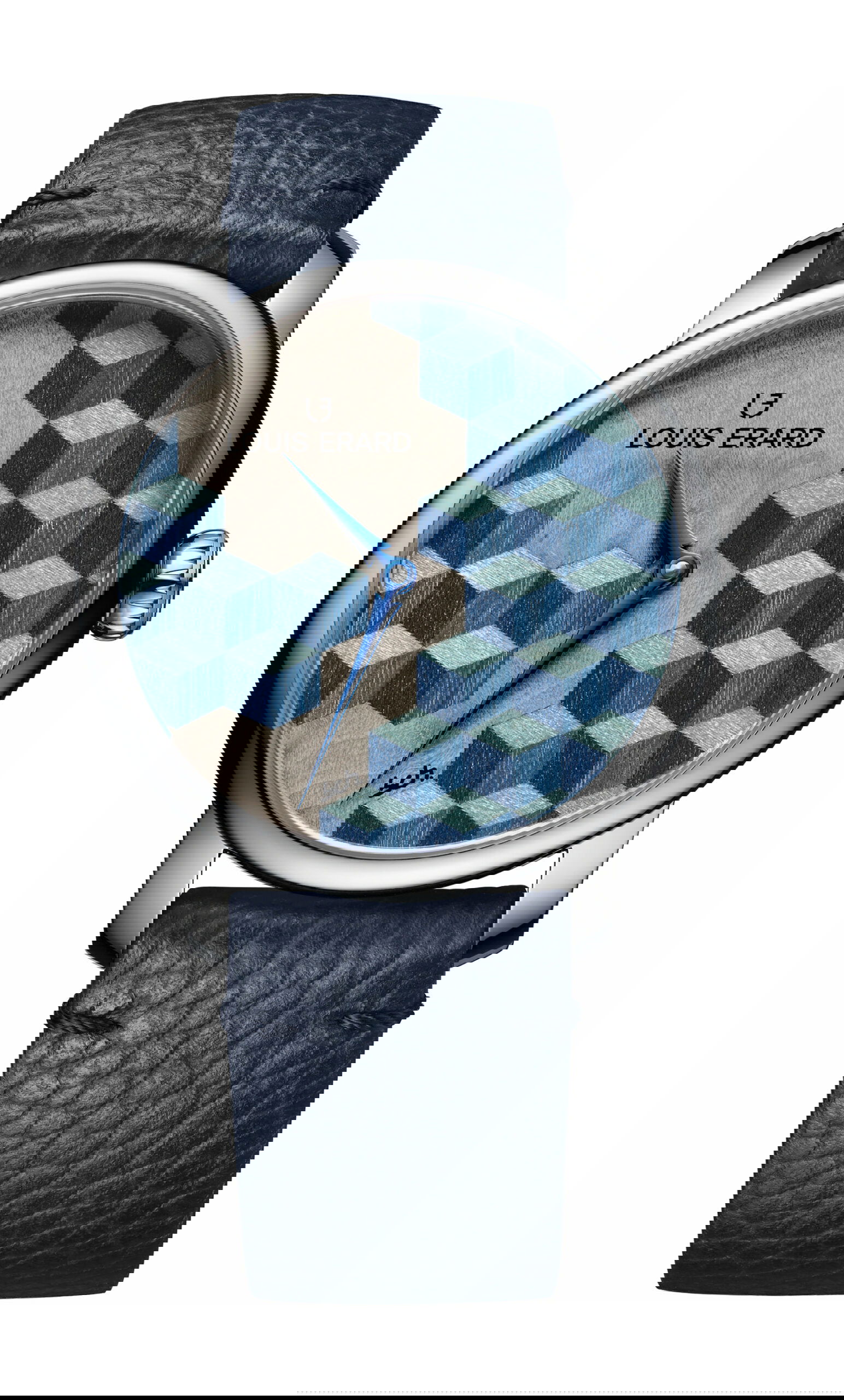 Louis Erard Excellence Marqueterie luxury timepiece - detailed view