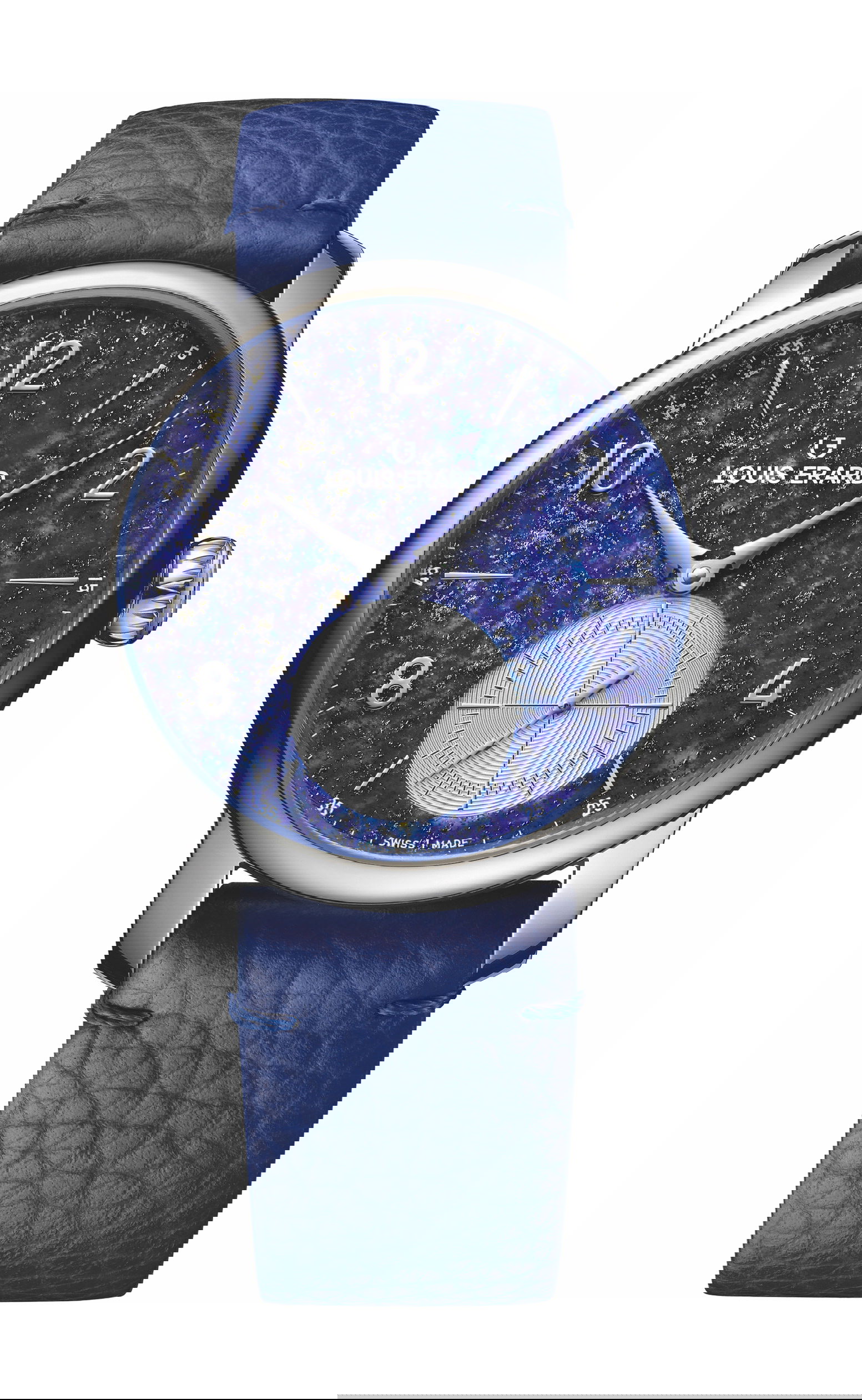 Louis Erard Excellence Petite Seconde Lapis-Lazuli luxury timepiece - detailed view
