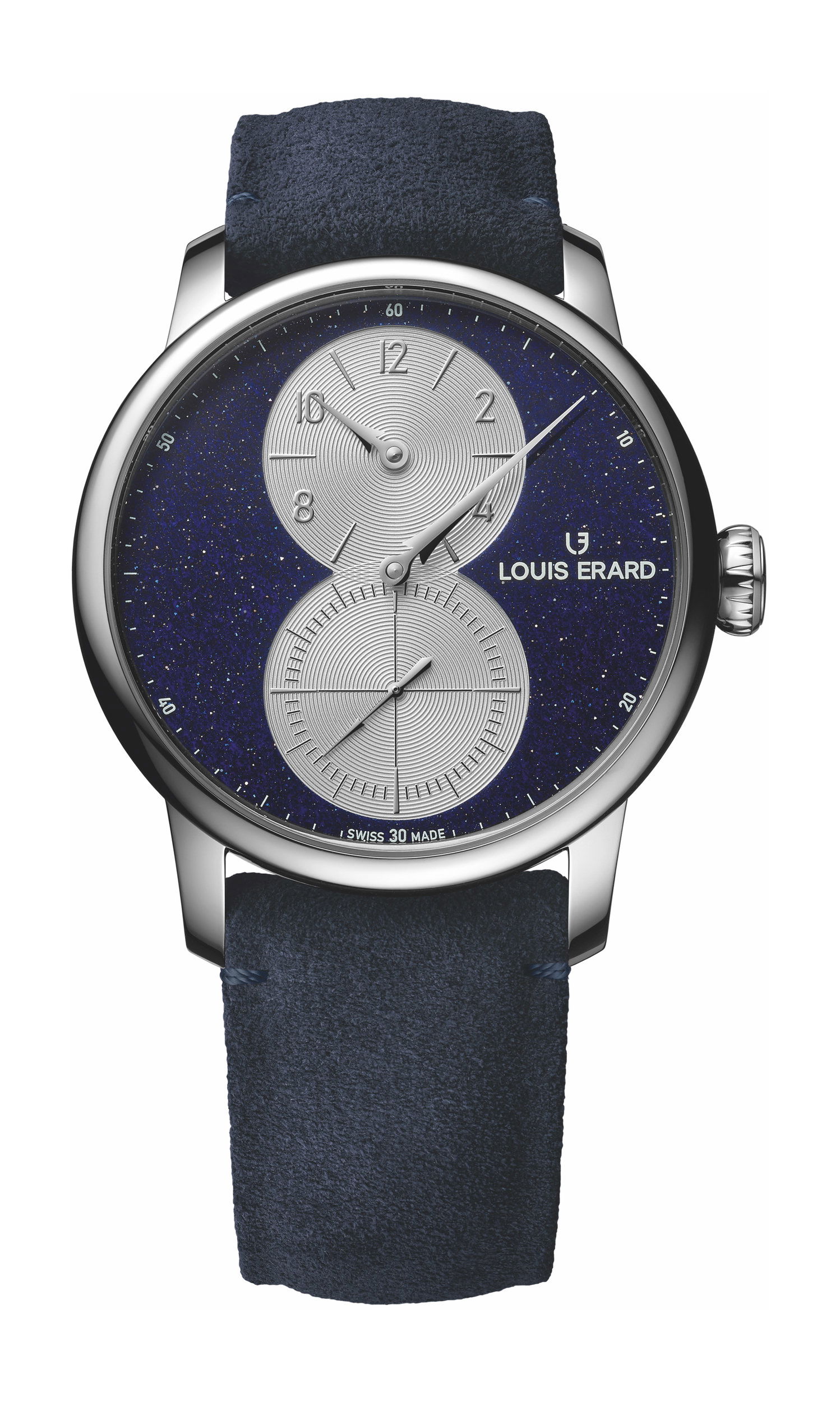 Louis Erard Excellence Régulateur Aventurine luxury timepiece - detailed view