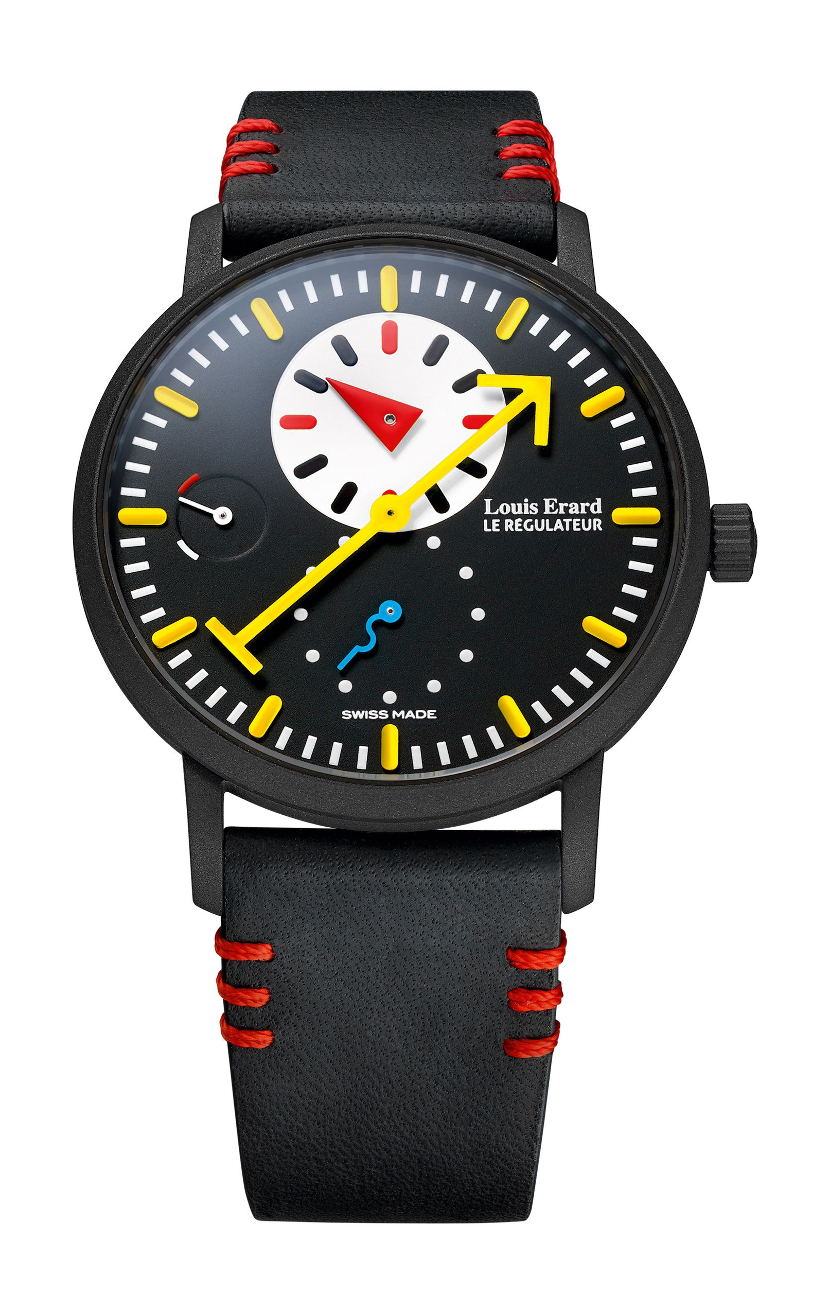 Louis Erard Excellence Regulator Limited Edition X Alain Silberstein luxury timepiece - detailed view