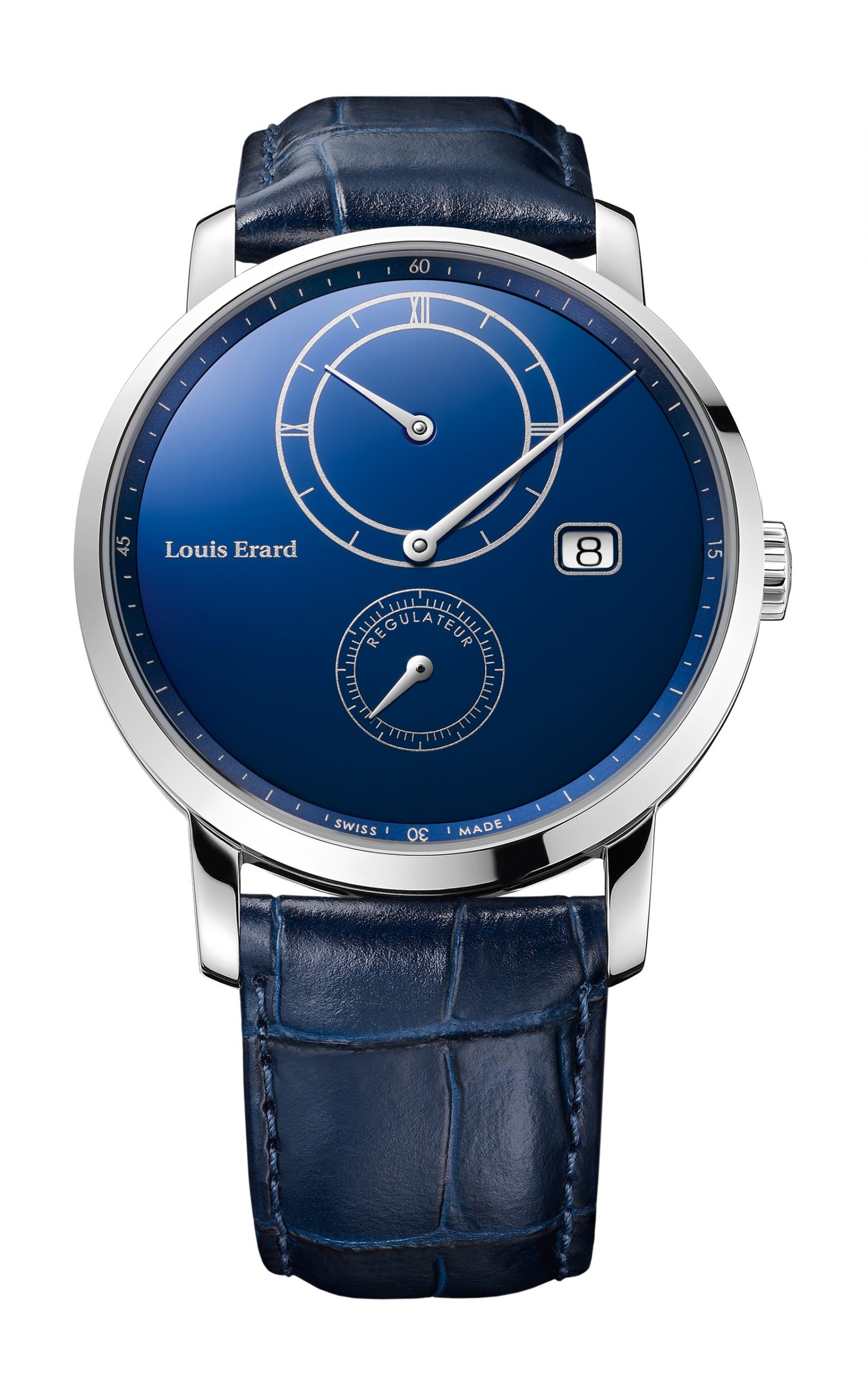 Louis Erard Excellence Regulator Limited Edition X Eric Giroud luxury timepiece - detailed view