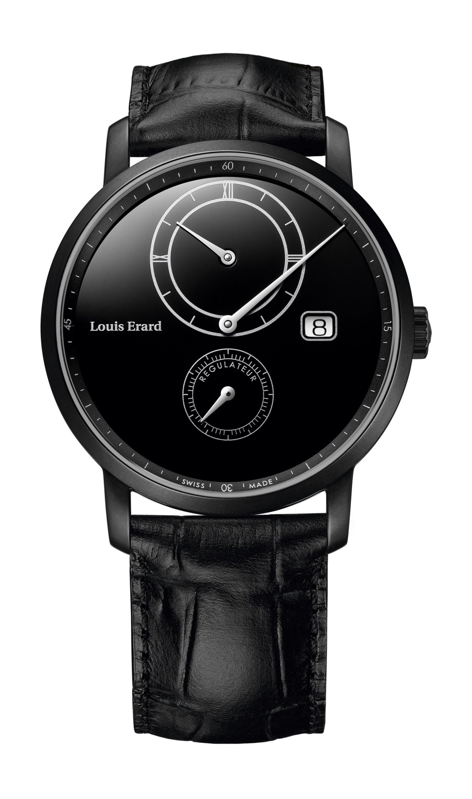 Louis Erard Excellence Regulator Limited Edition X Eric Giroud luxury timepiece - detailed view