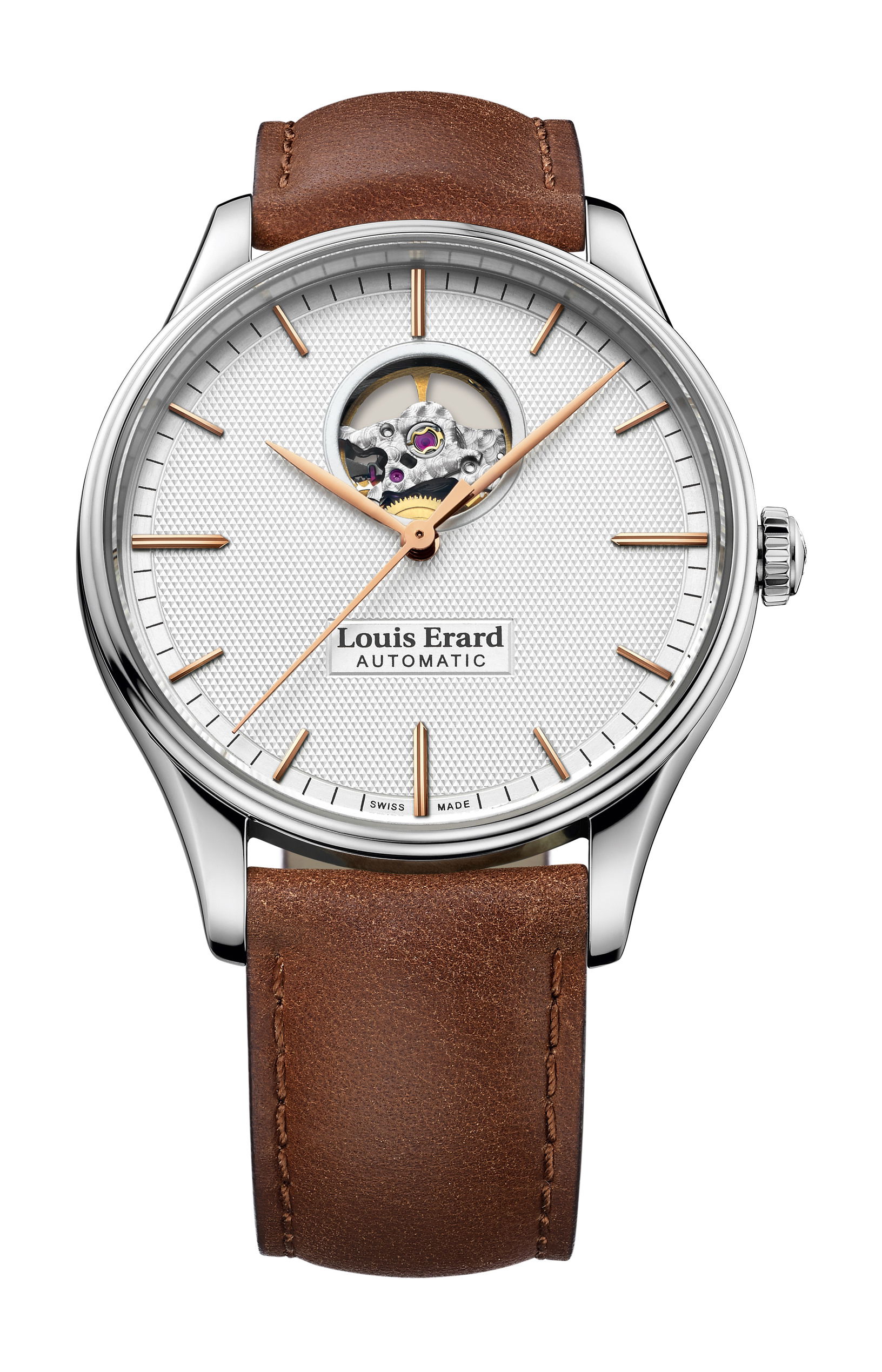 Louis Erard Héritage Open Heart luxury timepiece - detailed view