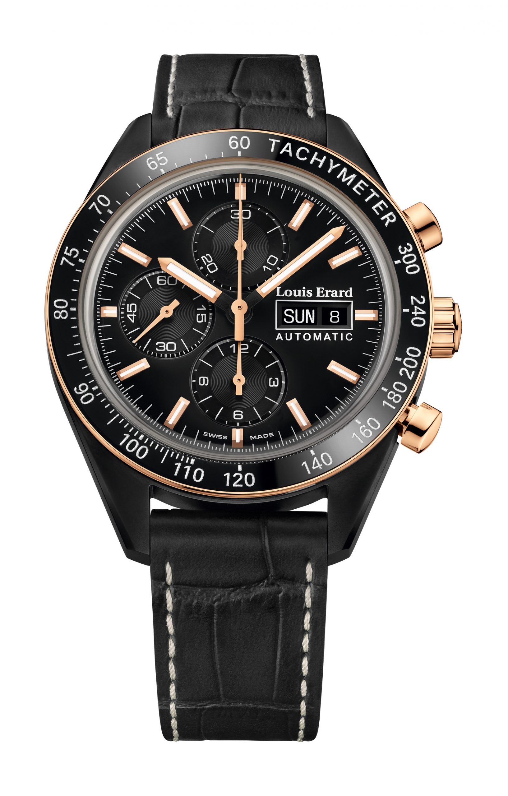 Louis Erard La Sportive Chronograph luxury timepiece - detailed view