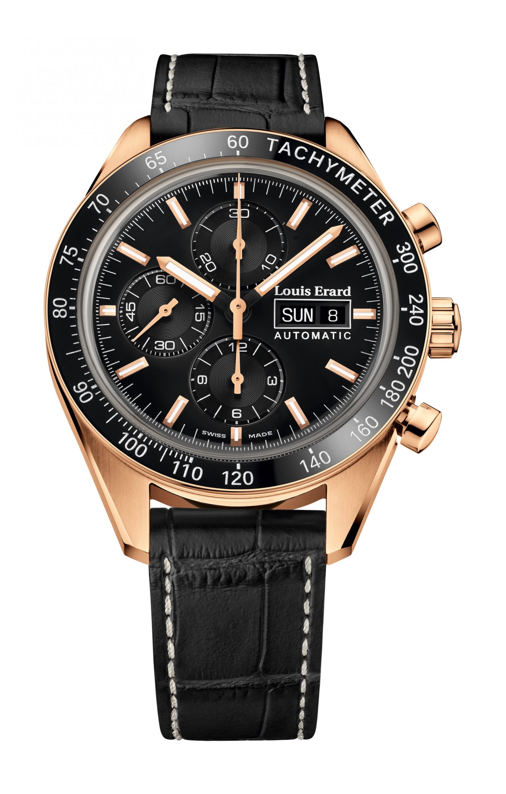 Louis Erard La Sportive Chronograph luxury timepiece - detailed view