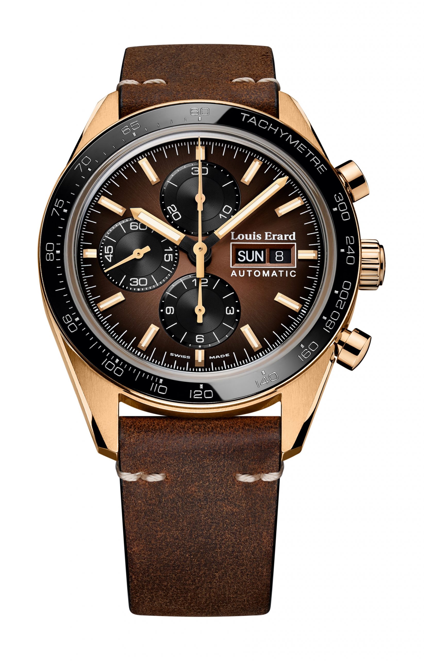 Louis Erard La Sportive Limited Edition Bronze luxury timepiece - detailed view