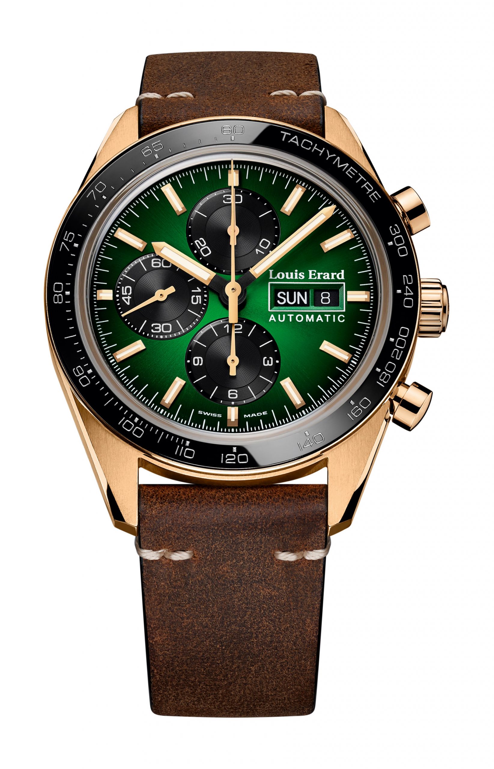 Louis Erard La Sportive Limited Edition Bronze luxury timepiece - detailed view