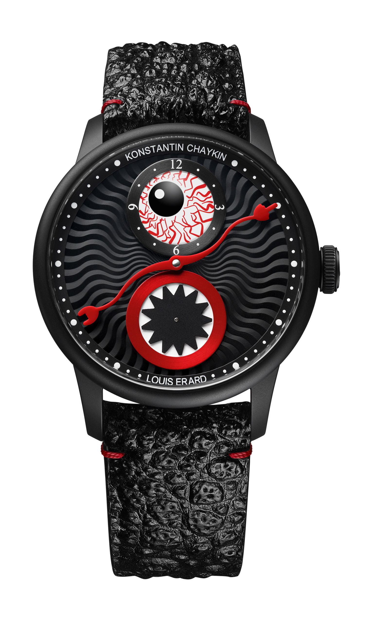 Louis Erard Excellence Le Régulateur Louis Erard x Konstantin Chaykin Dusk to Dawn luxury timepiece - detailed view