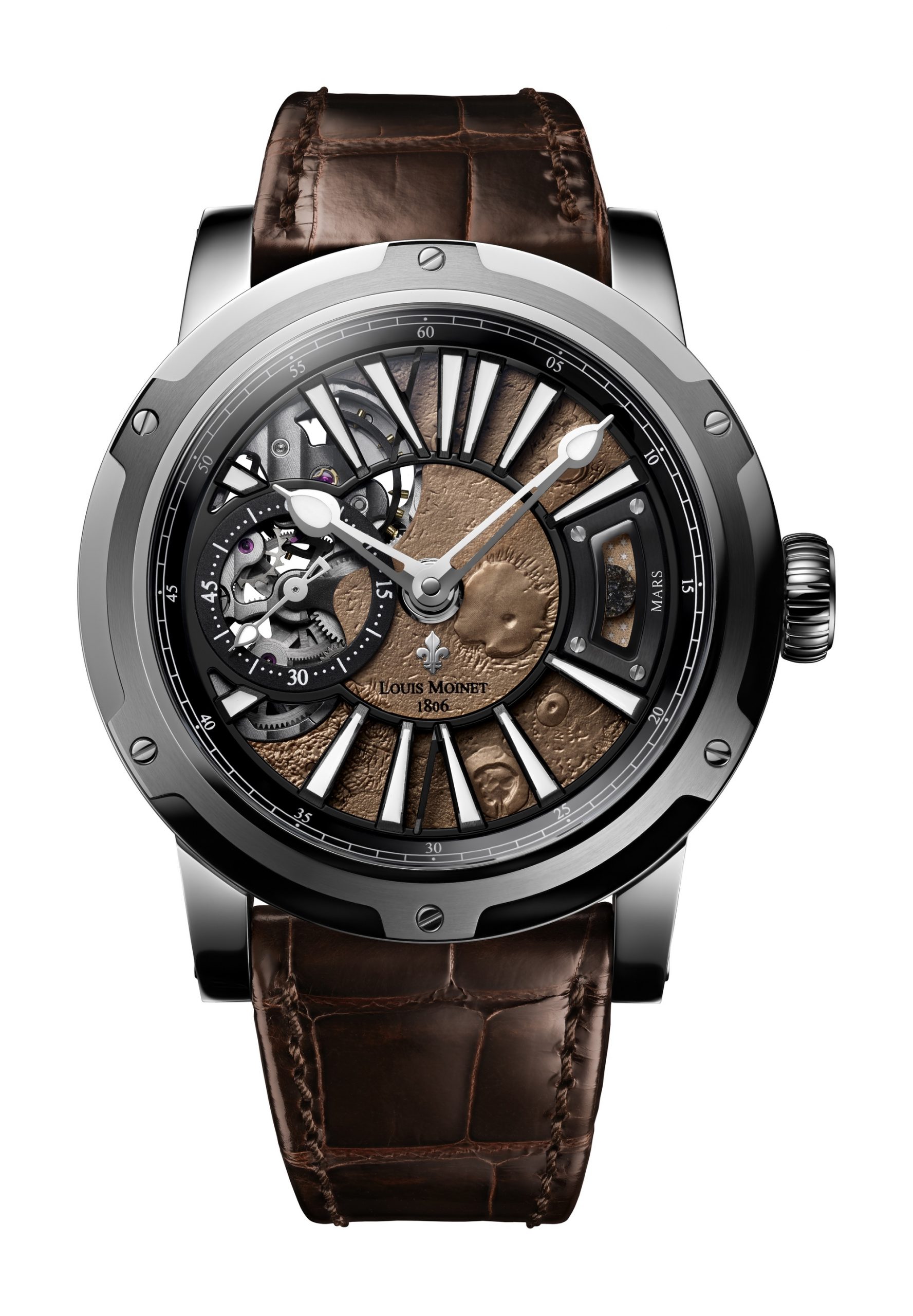 Louis Moinet Mars luxury timepiece - detailed view