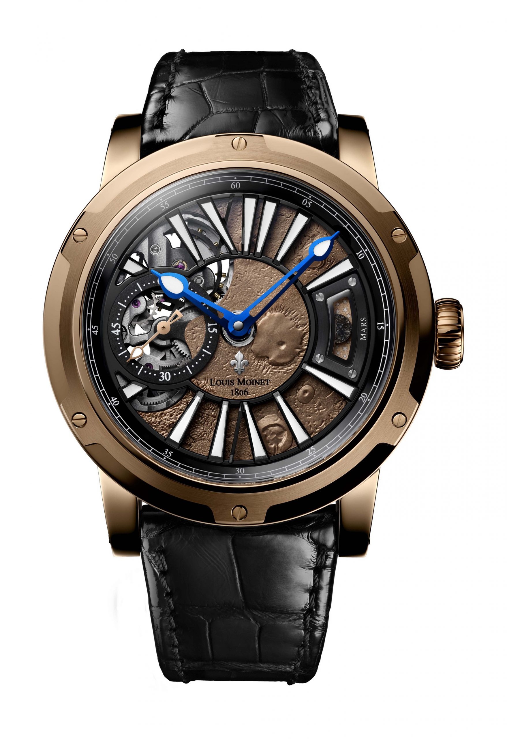 Louis Moinet Mars luxury timepiece - detailed view
