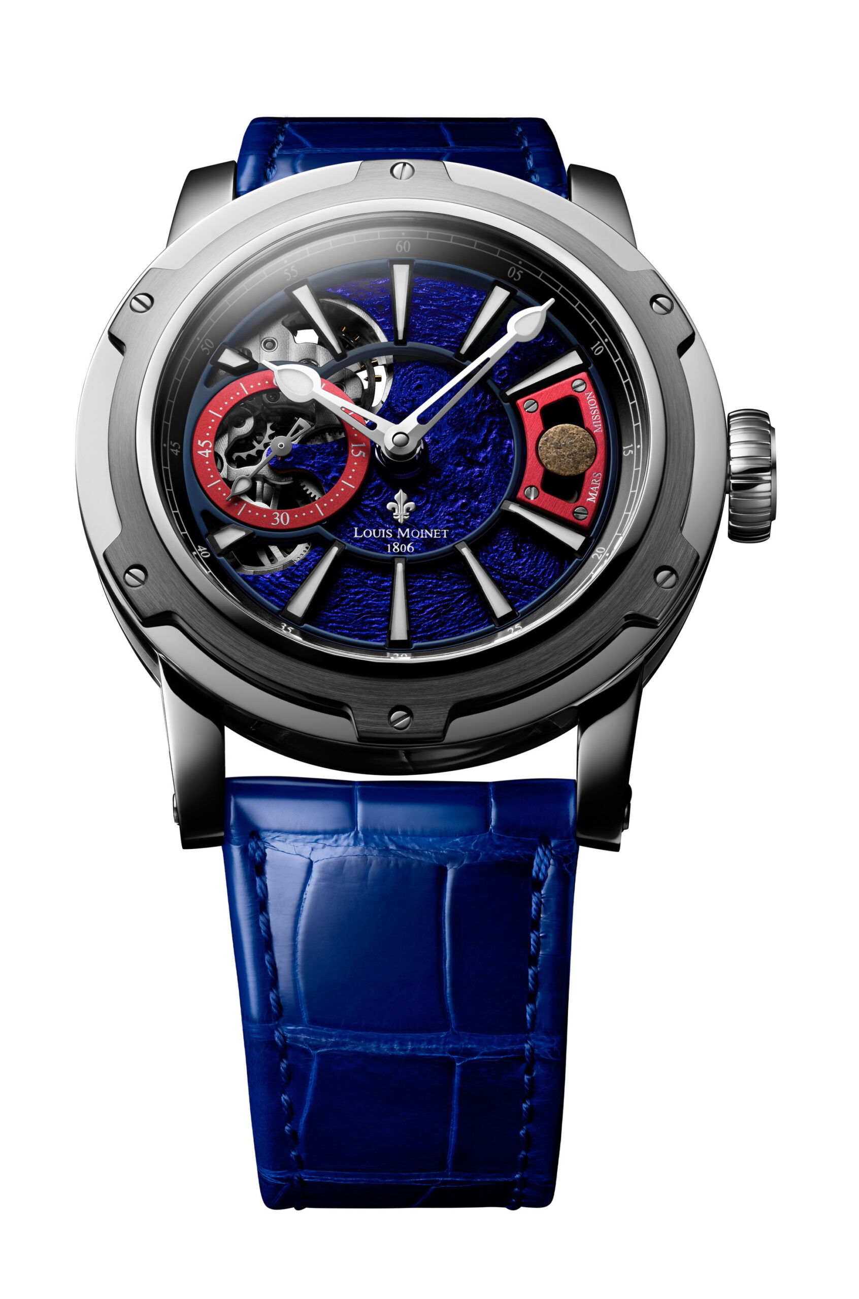 Louis Moinet Mars Mission luxury timepiece - detailed view