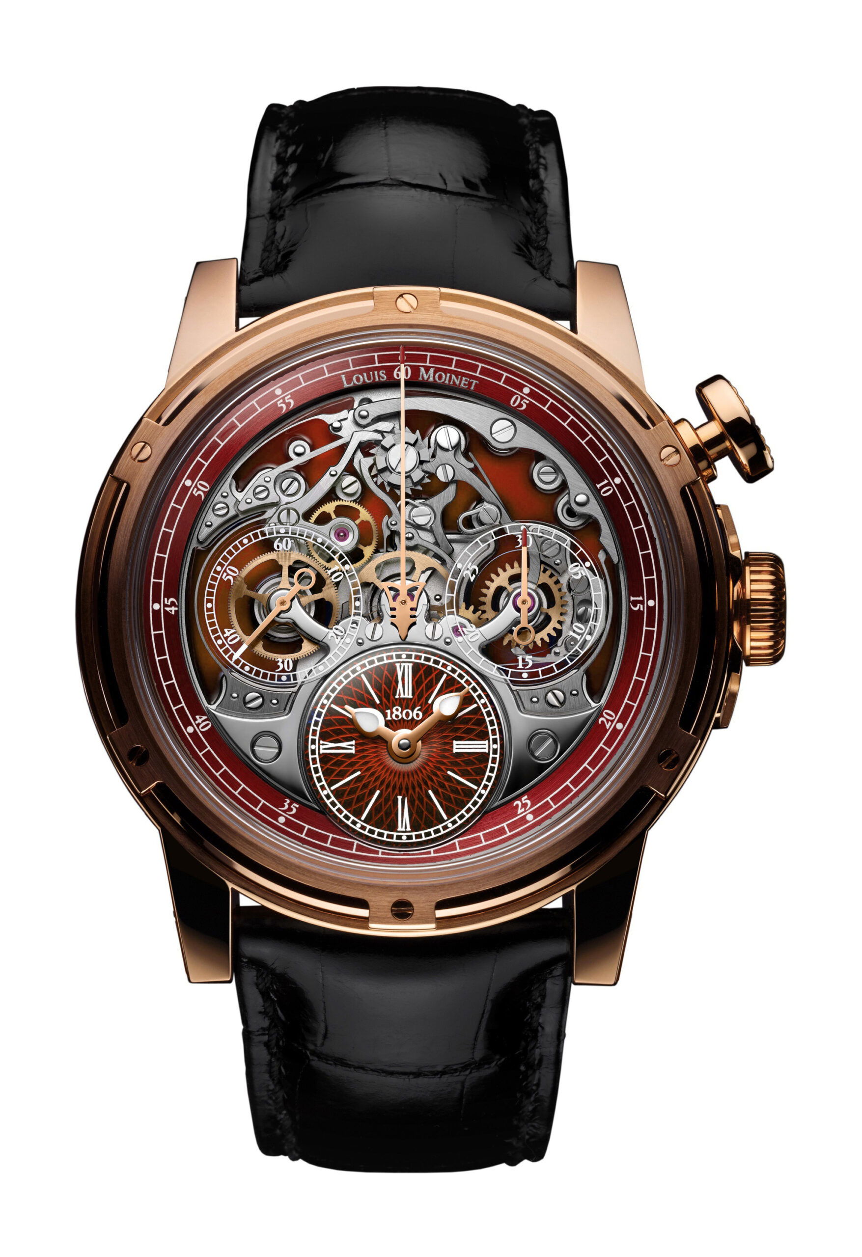 Louis Moinet Memoris luxury timepiece - detailed view