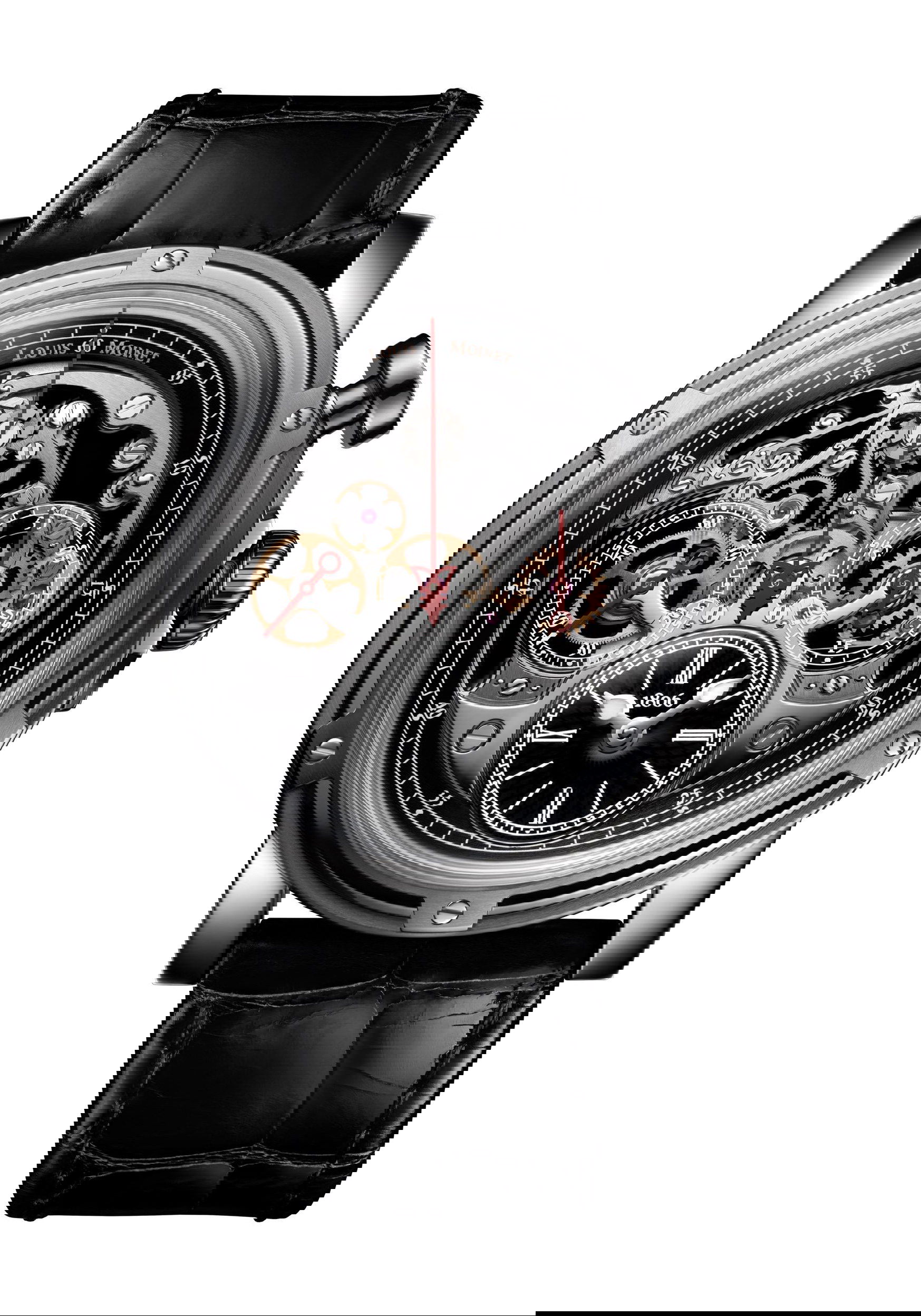 Louis Moinet Memoris Superlight Black luxury timepiece - detailed view