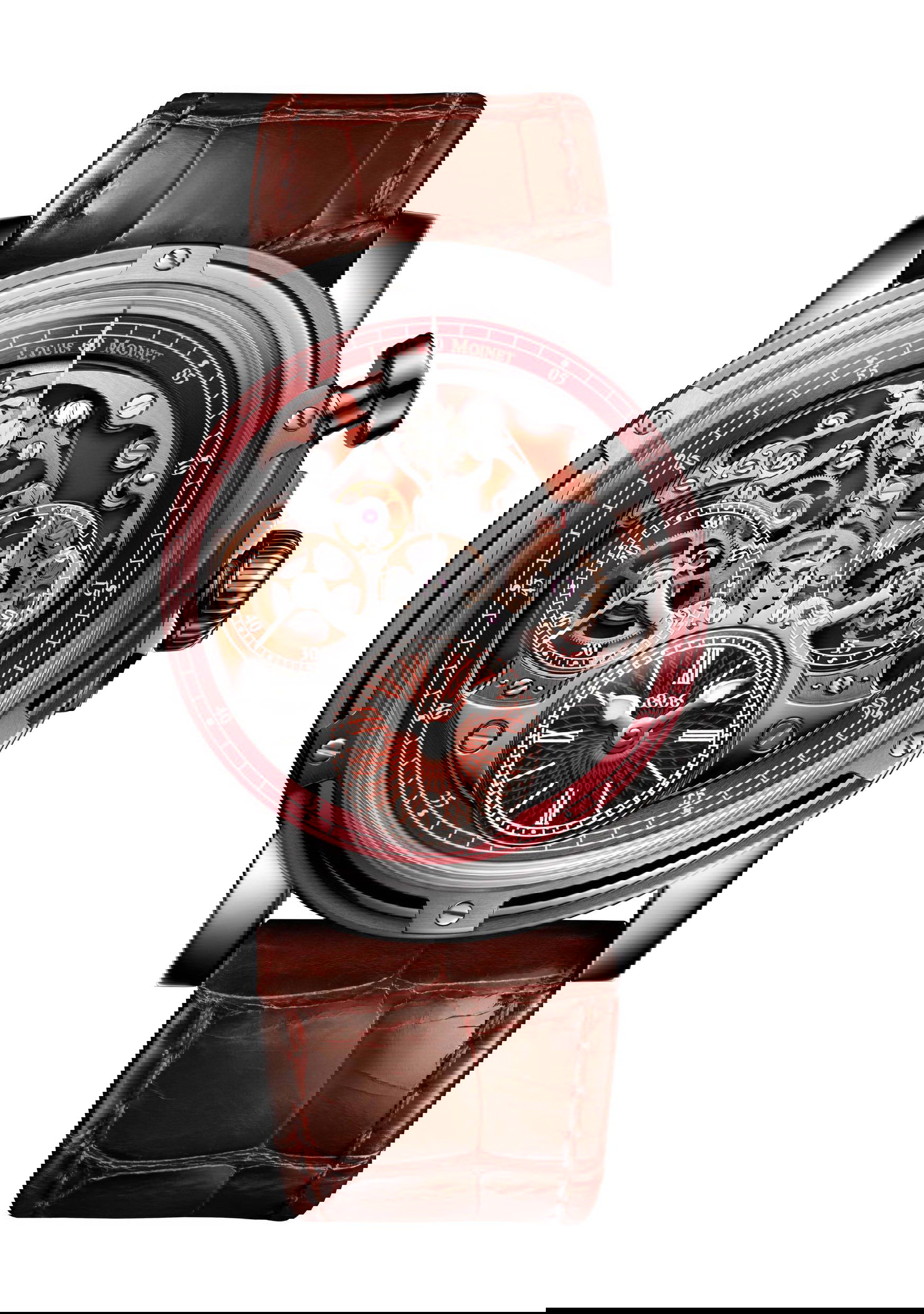 Louis Moinet Memoris Superlight luxury timepiece - detailed view