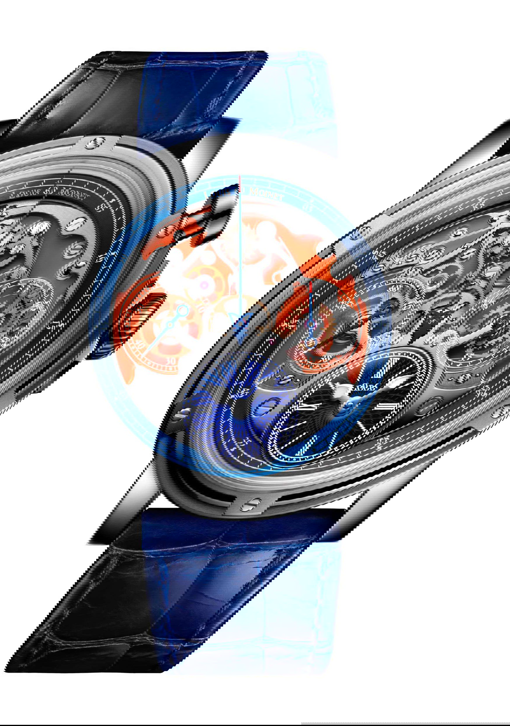 Louis Moinet Memoris Superlight luxury timepiece - detailed view