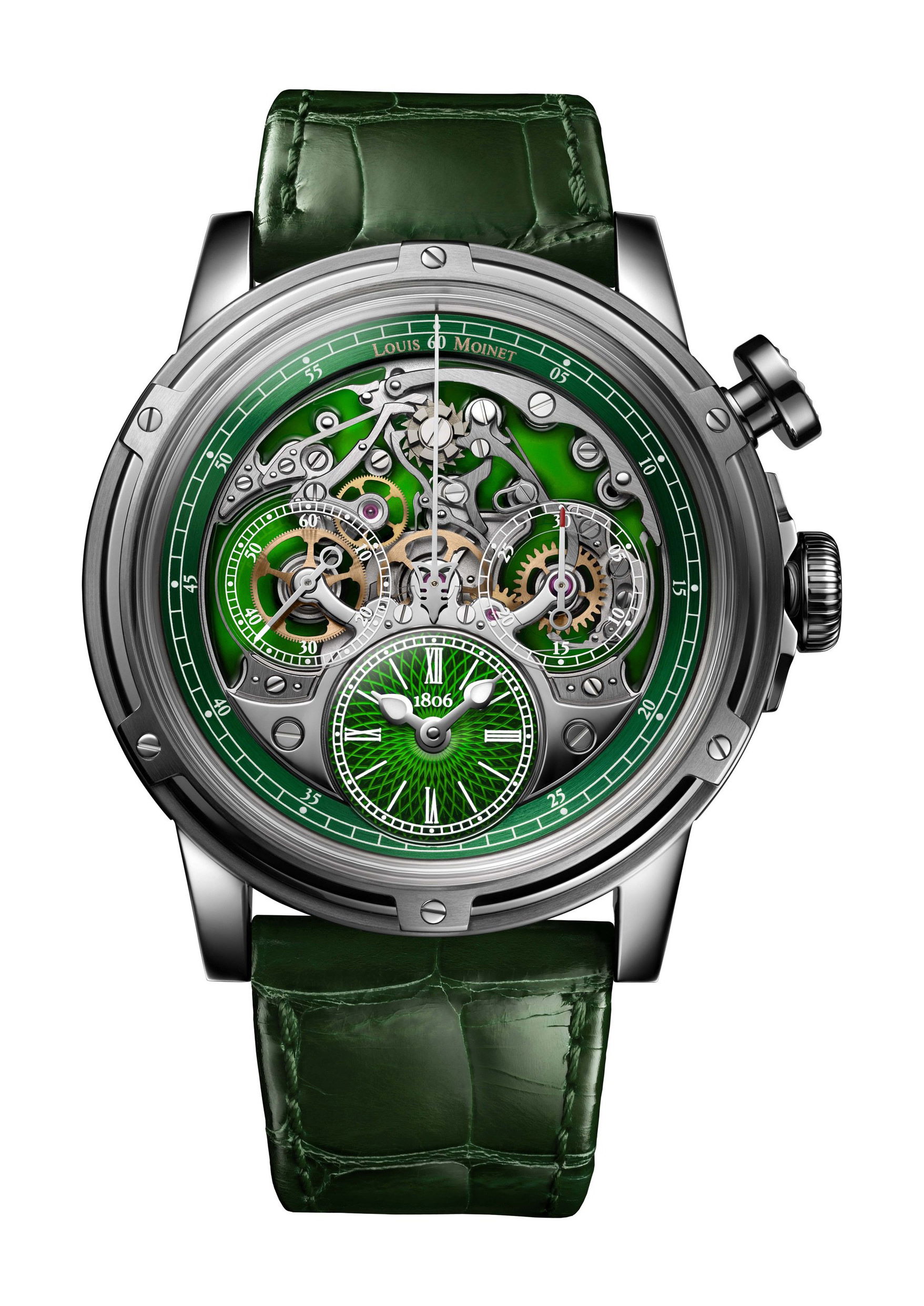 Louis Moinet Memoris Superlight luxury timepiece - detailed view