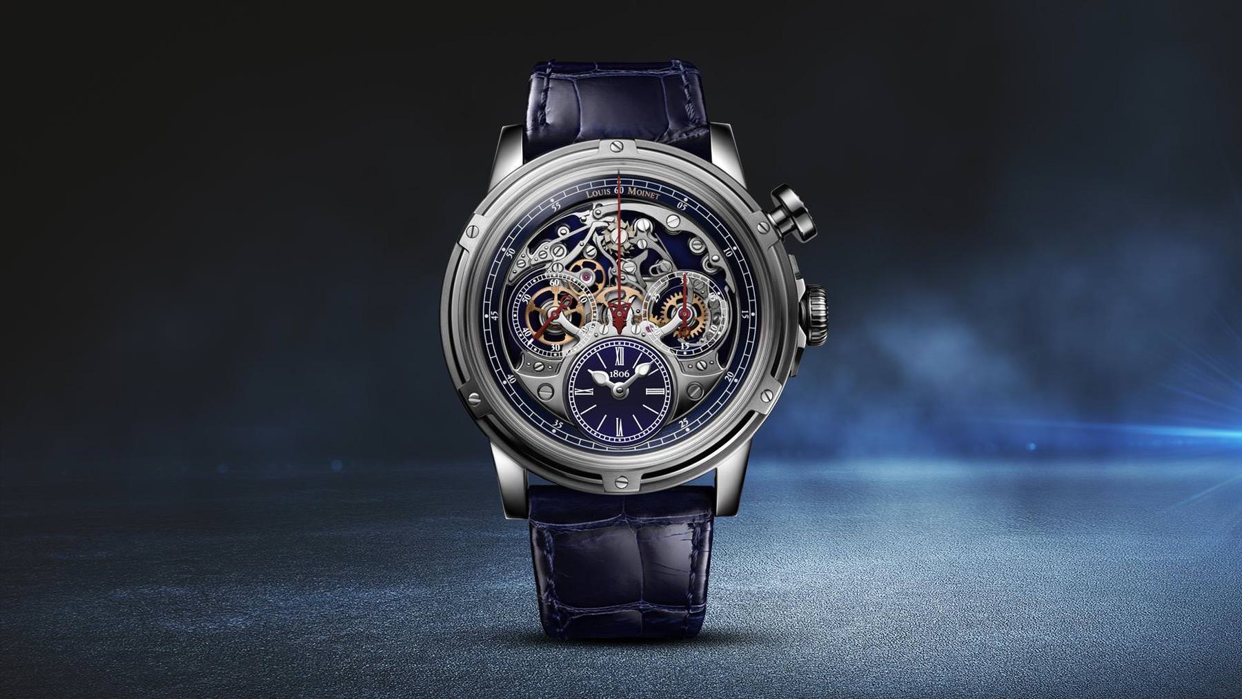 Louis Moinet Memoris Superlight Midnight Blue - View 3