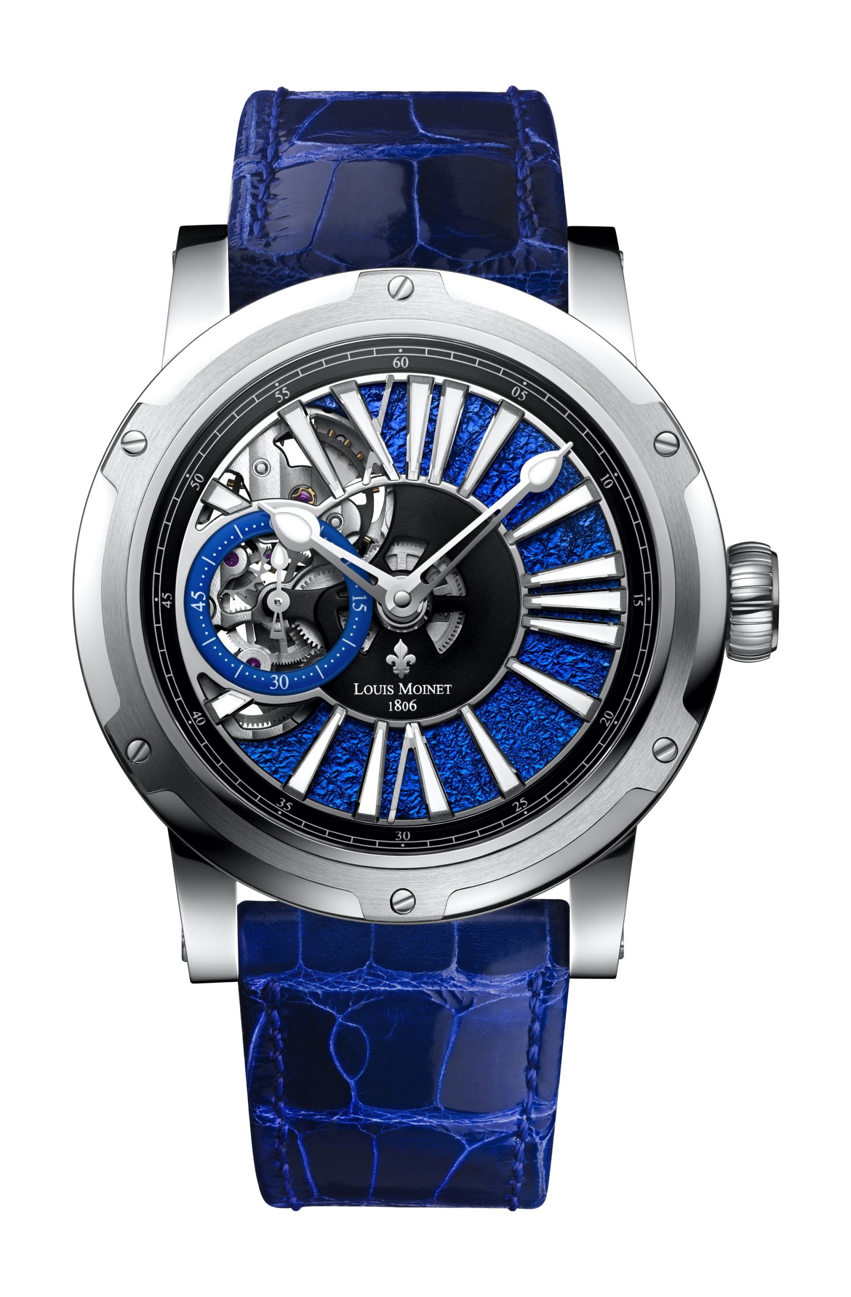 Louis Moinet Metropolis Magic Blue luxury timepiece - detailed view