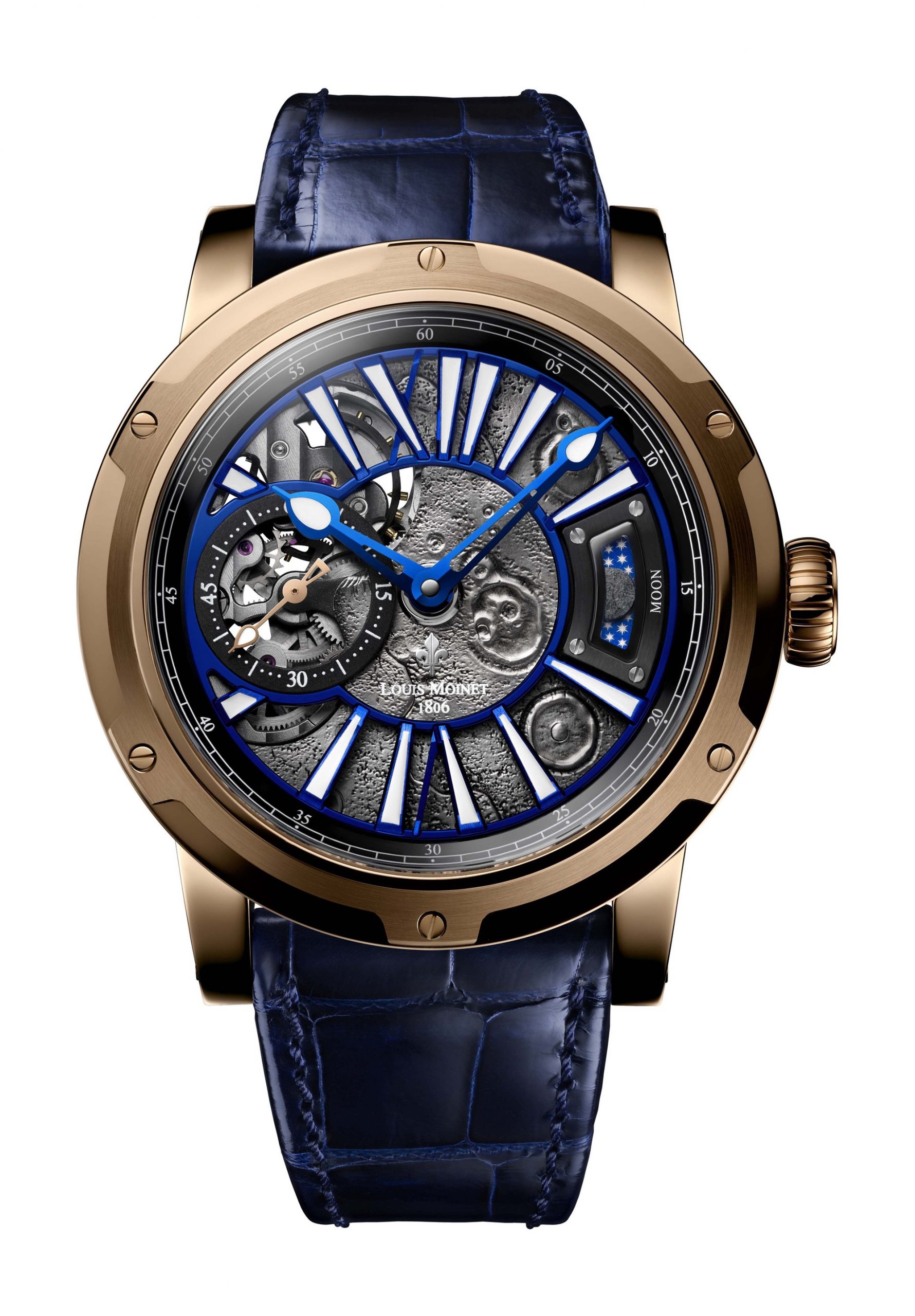 Louis Moinet Moon luxury timepiece - detailed view