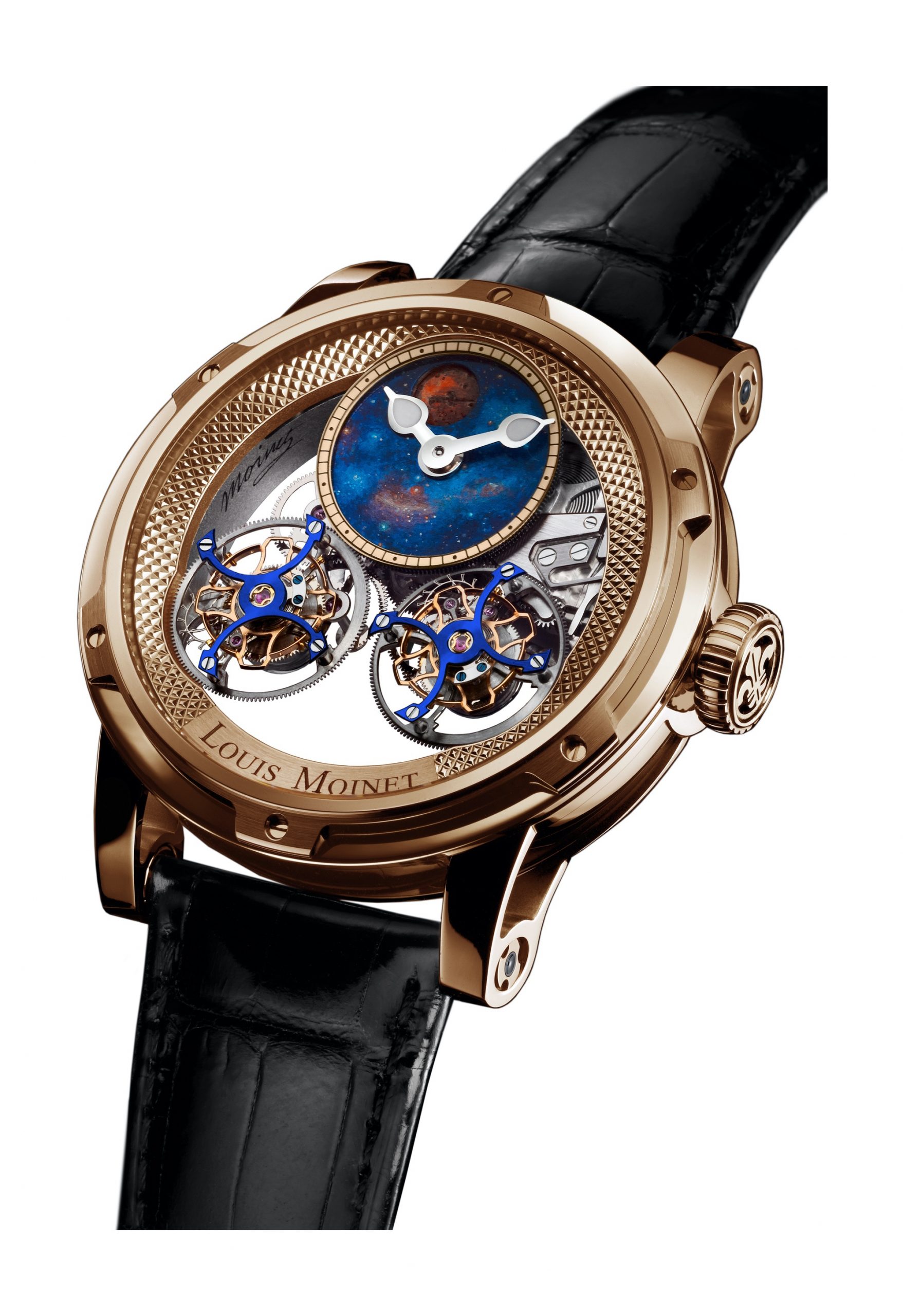 Louis Moinet Sideralis Evo luxury timepiece - detailed view