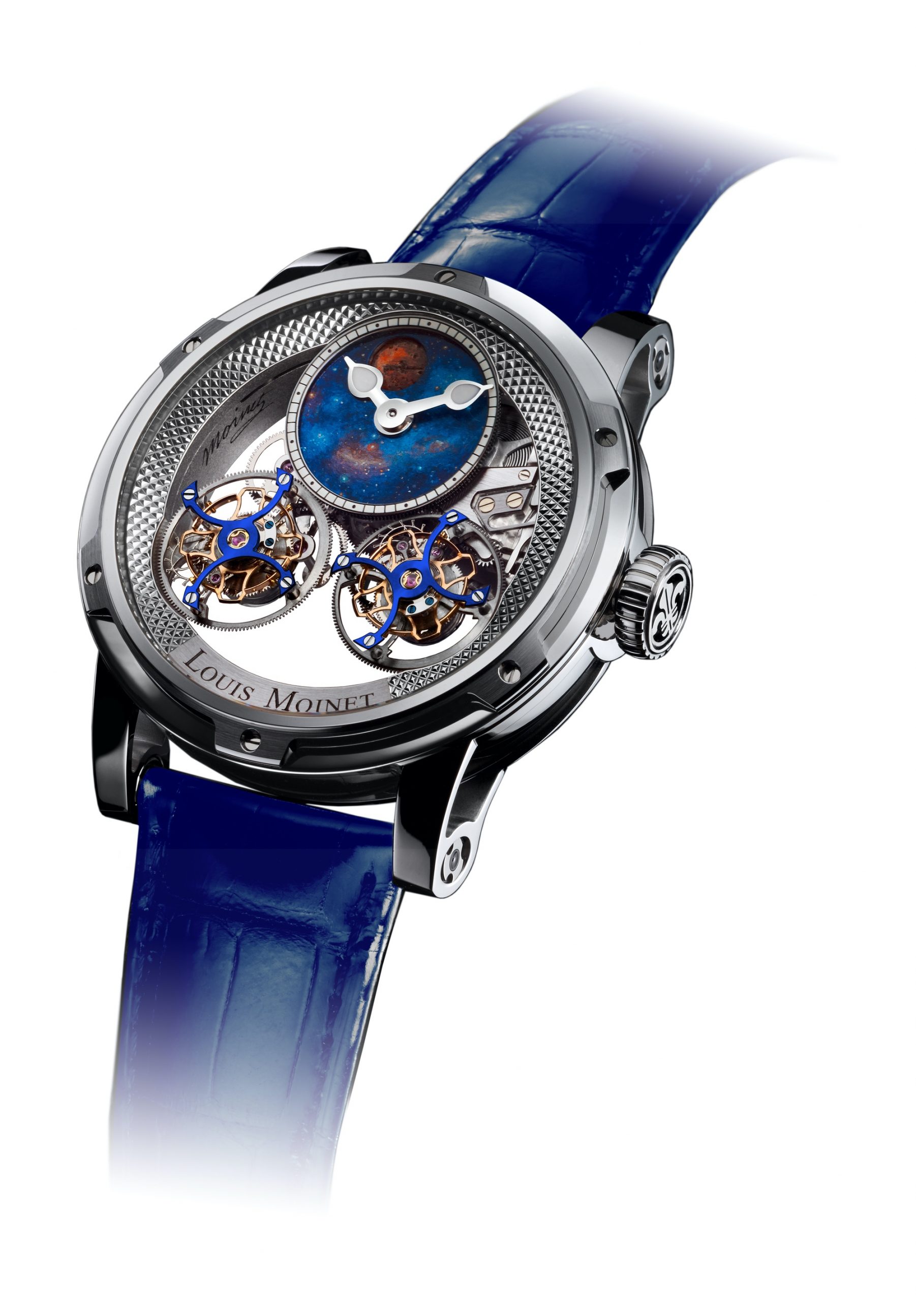 Louis Moinet Sideralis Evo luxury timepiece - detailed view