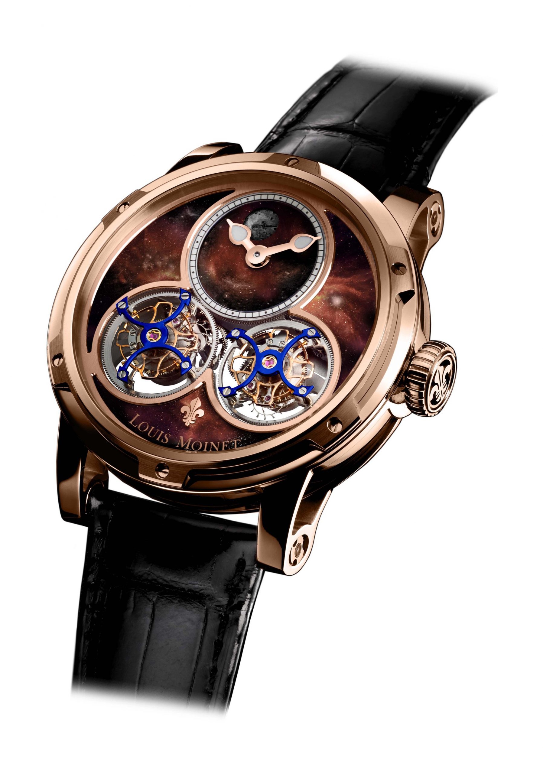 Louis Moinet Sideralis luxury timepiece - detailed view