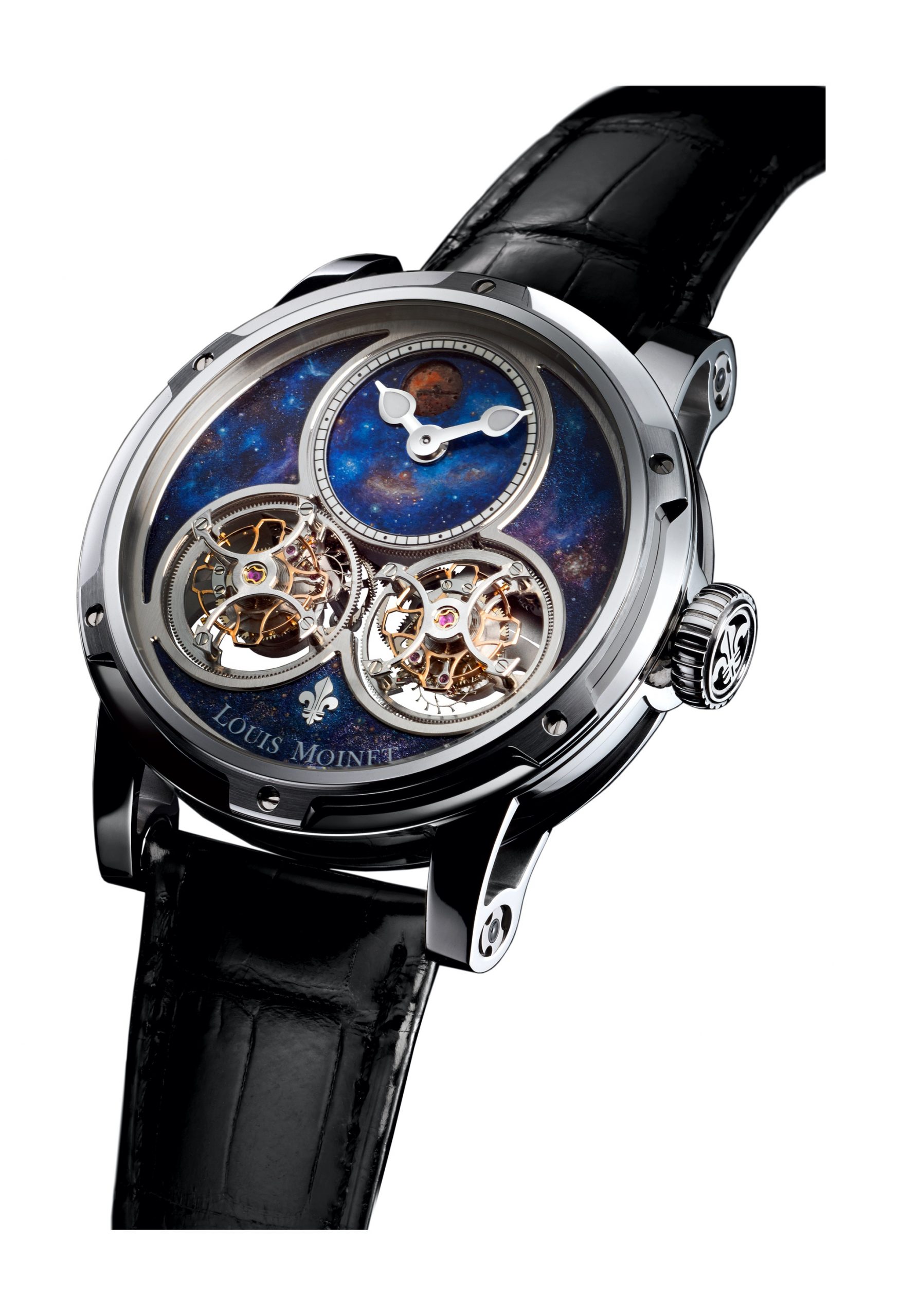 Louis Moinet Sideralis luxury timepiece - detailed view
