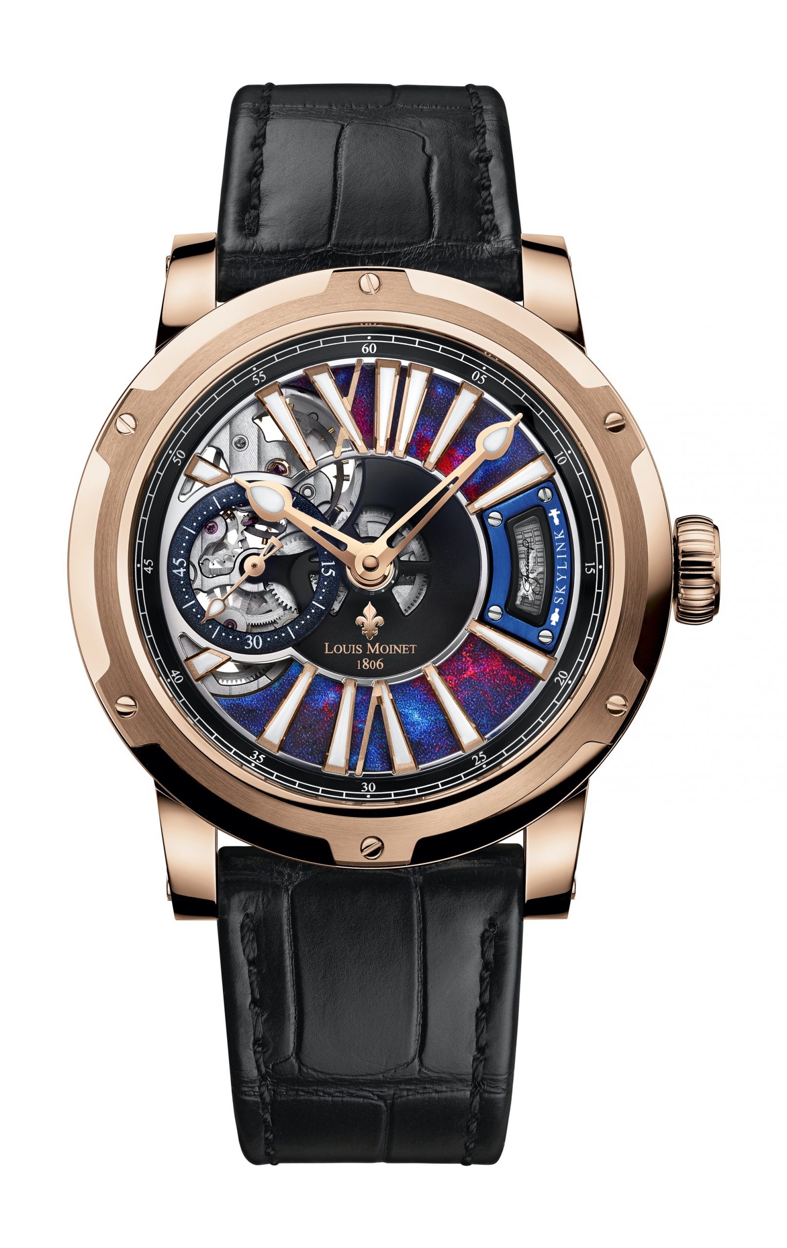 Louis Moinet Skylink luxury timepiece - detailed view