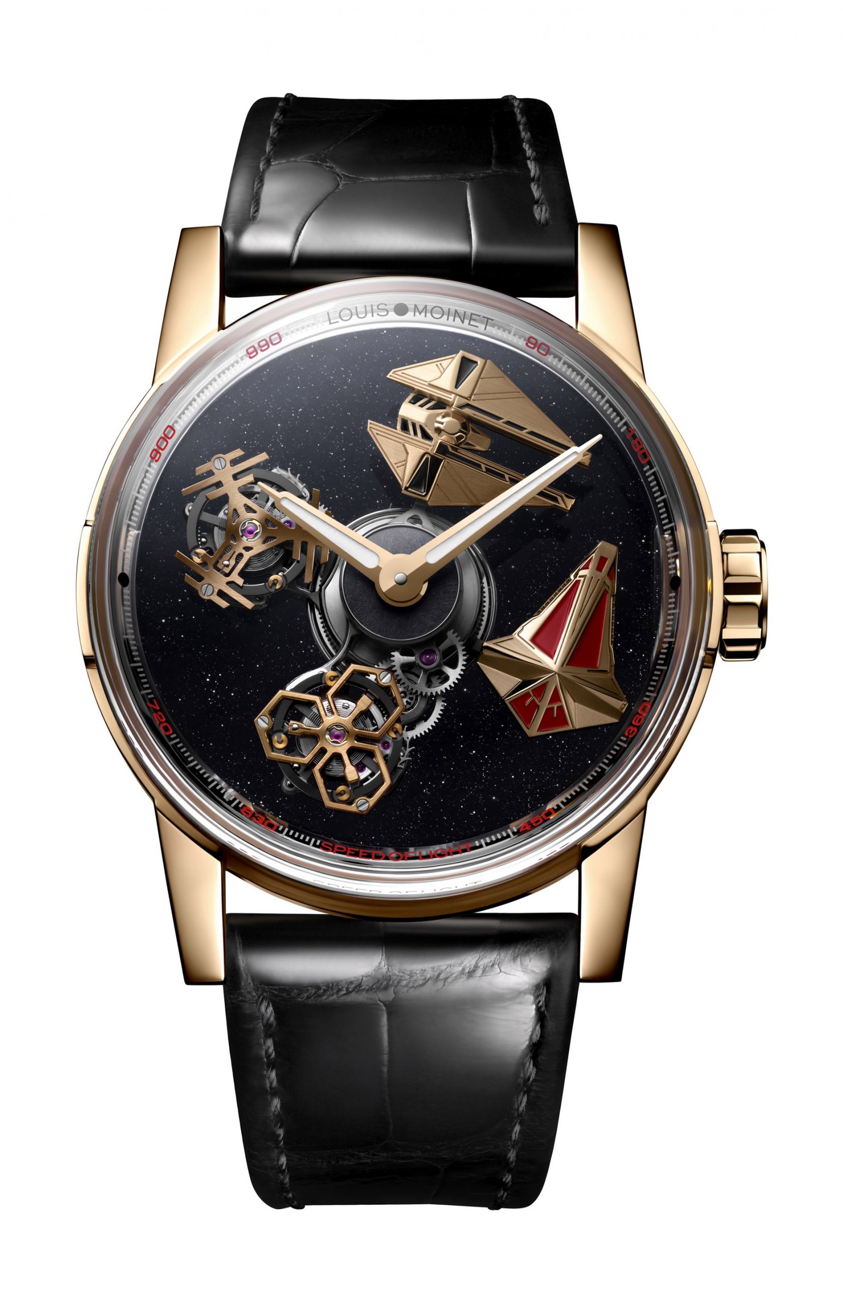 Louis Moinet Space Revolution luxury timepiece - detailed view