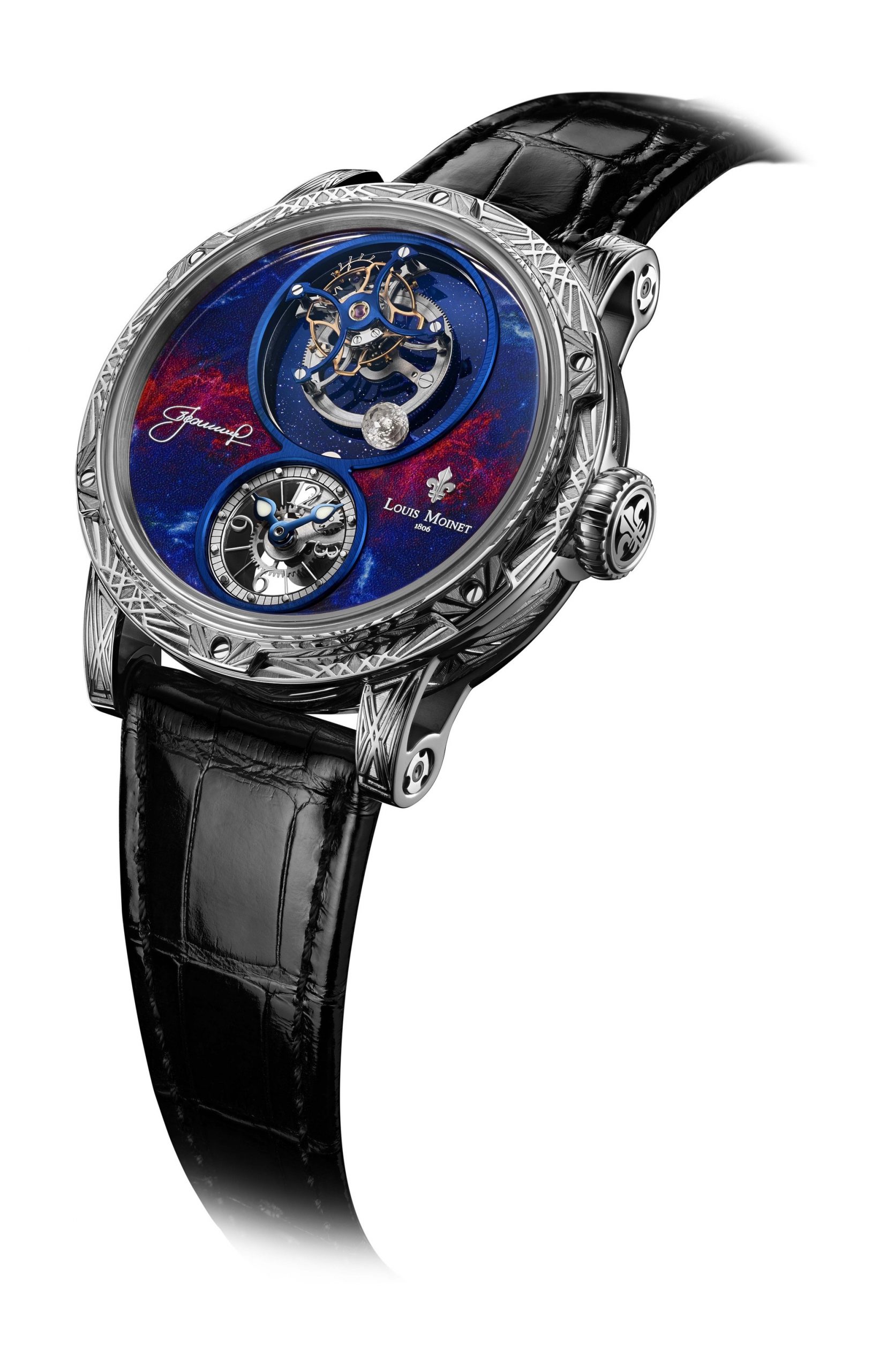 Louis Moinet Spacewalker luxury timepiece - detailed view