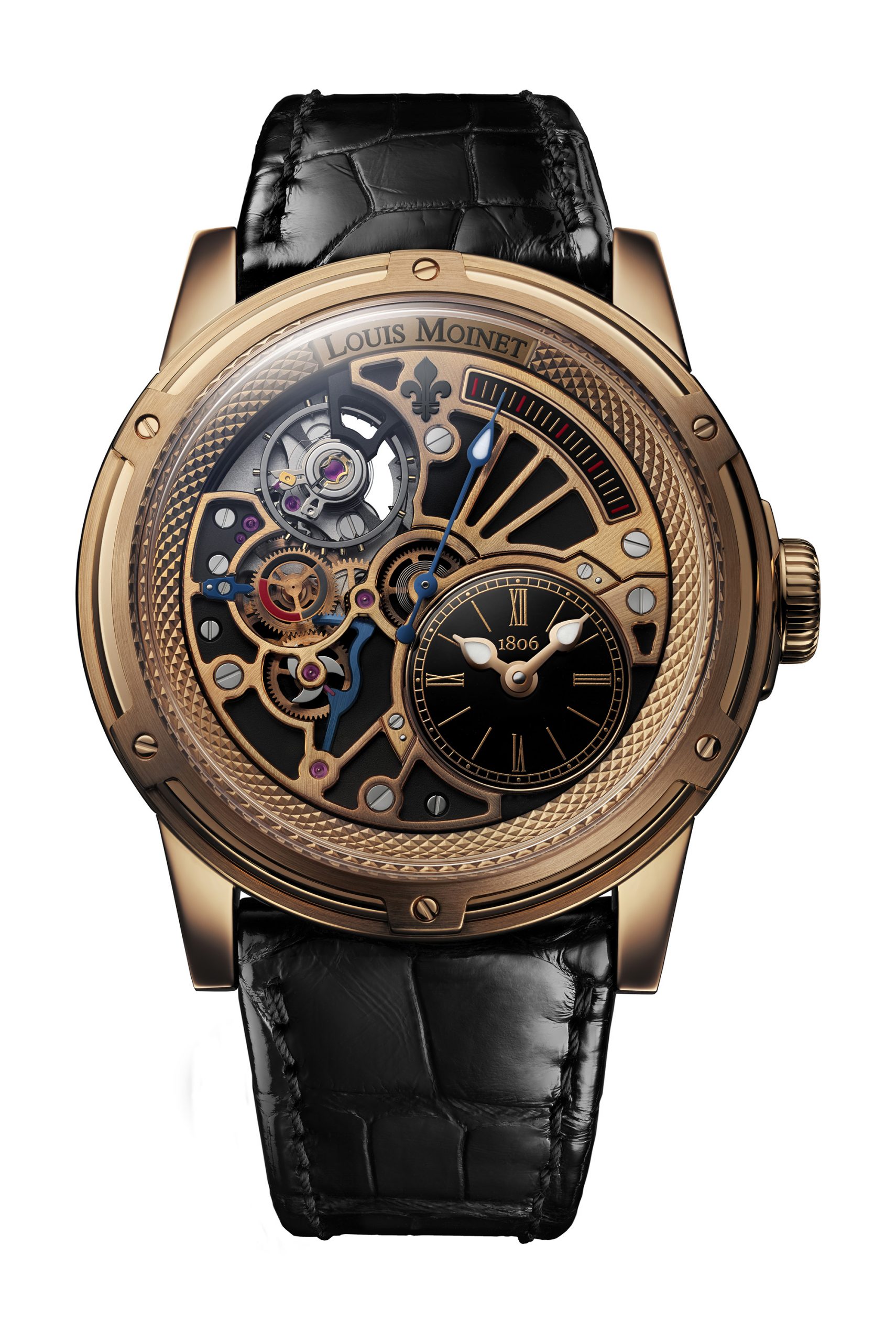 Louis Moinet Tempograph Chrome luxury timepiece - detailed view