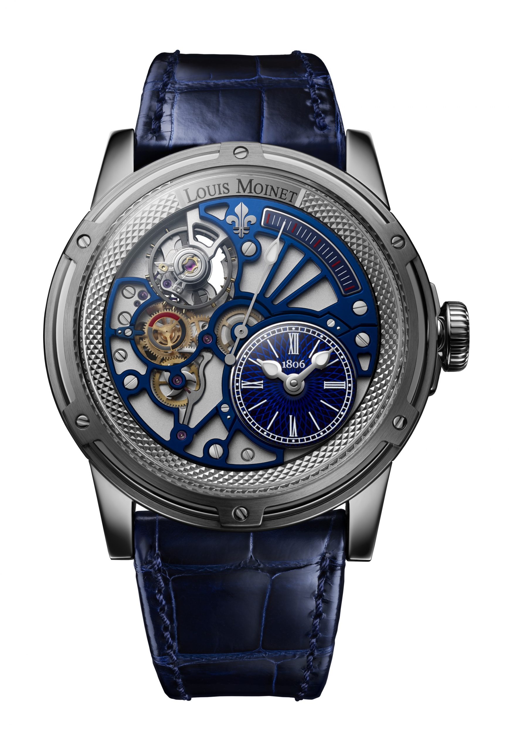 Louis Moinet Tempograph Chrome luxury timepiece - detailed view