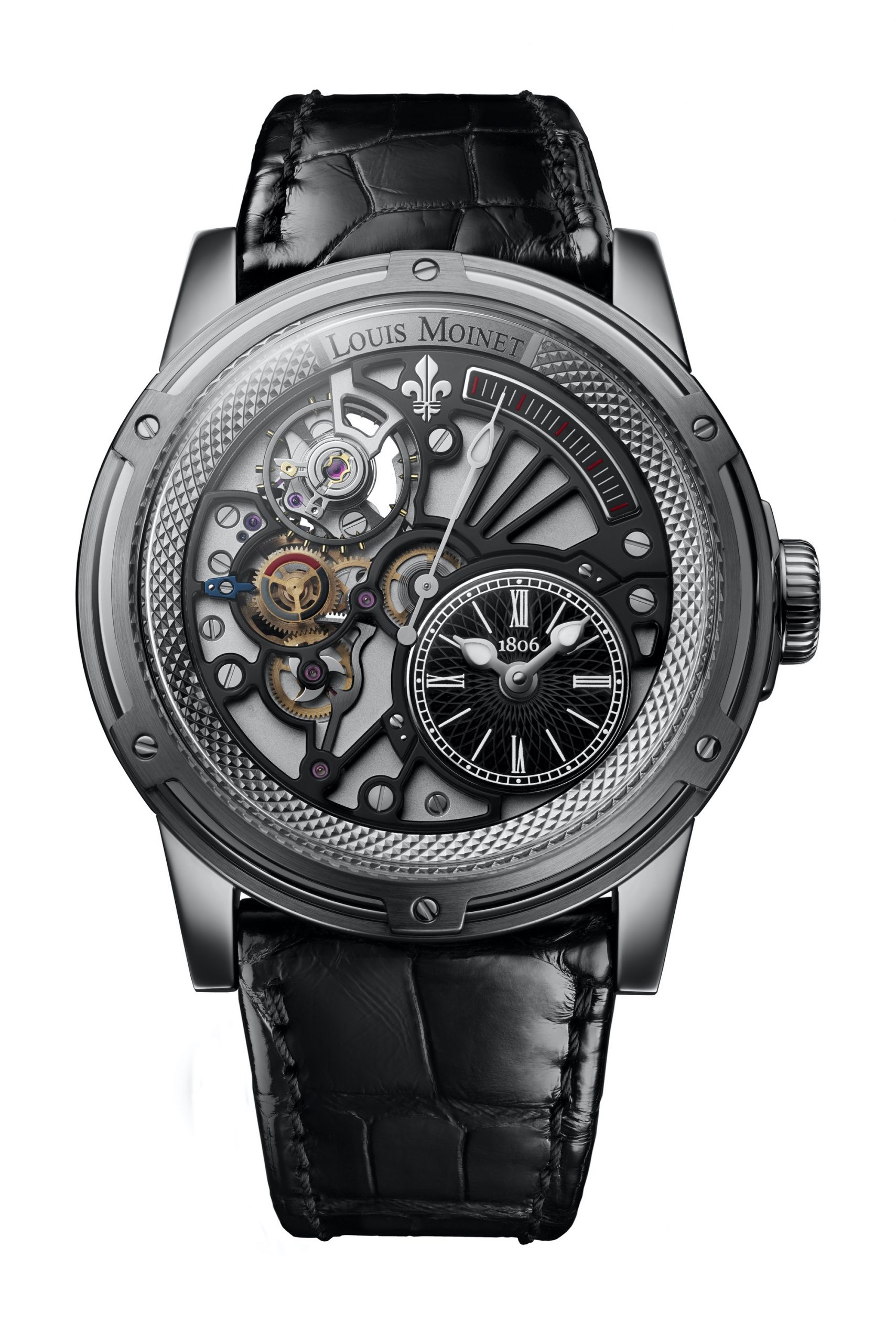 Louis Moinet Tempograph Chrome luxury timepiece - detailed view