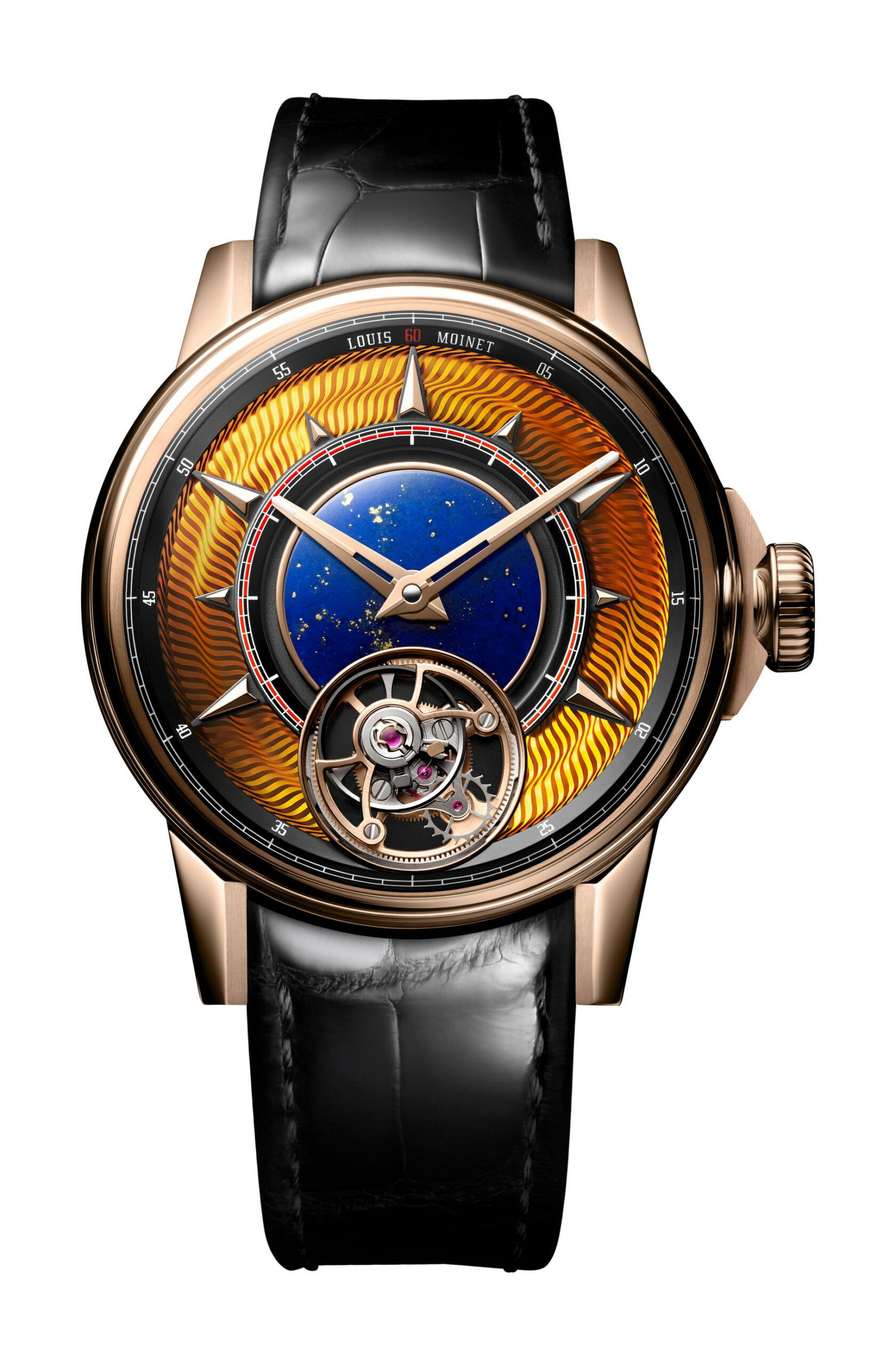 Louis Moinet Tourbillon Jules Vernes Mystery Island luxury timepiece - detailed view