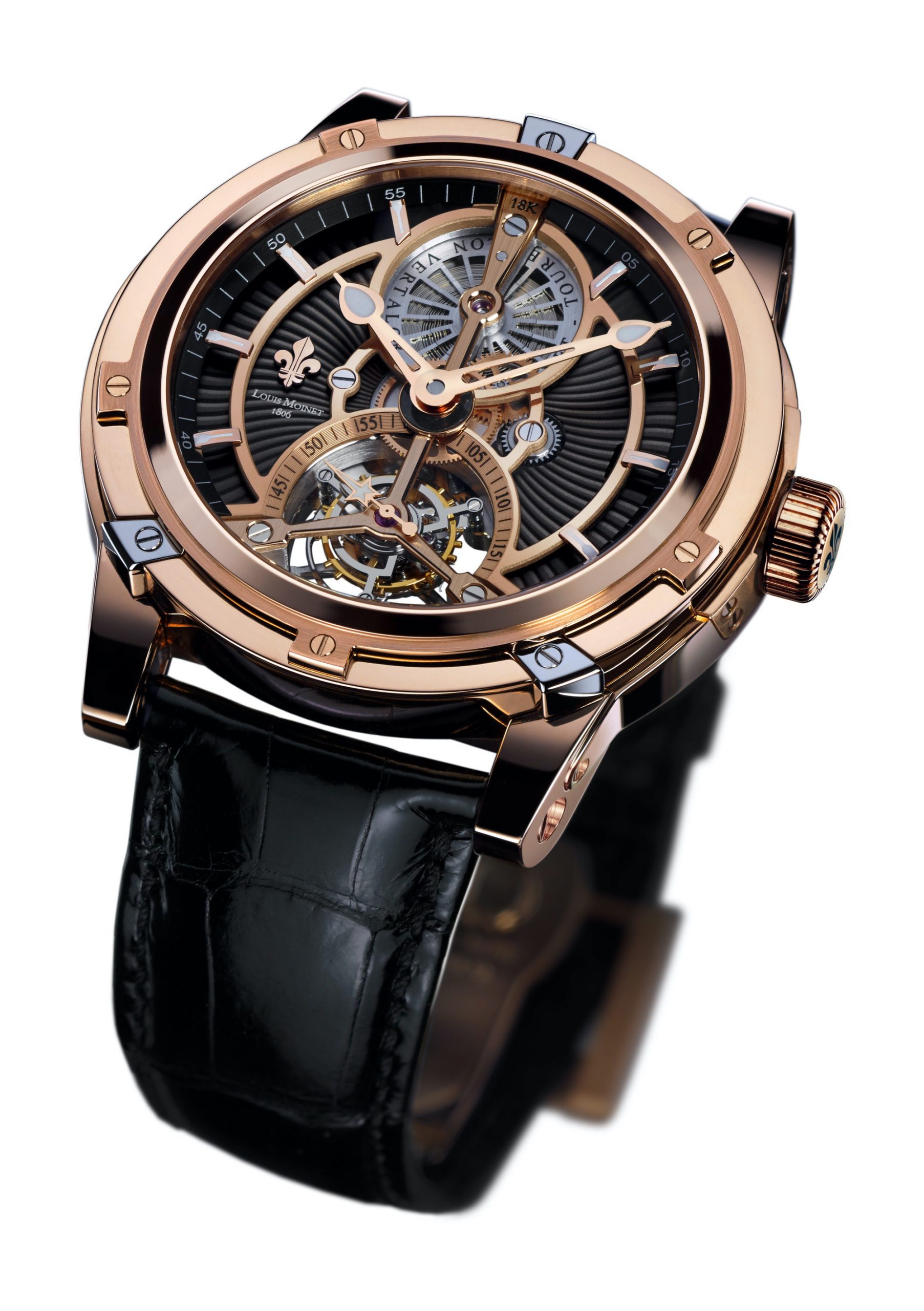 Louis Moinet Vertalor Tourbillon luxury timepiece - detailed view