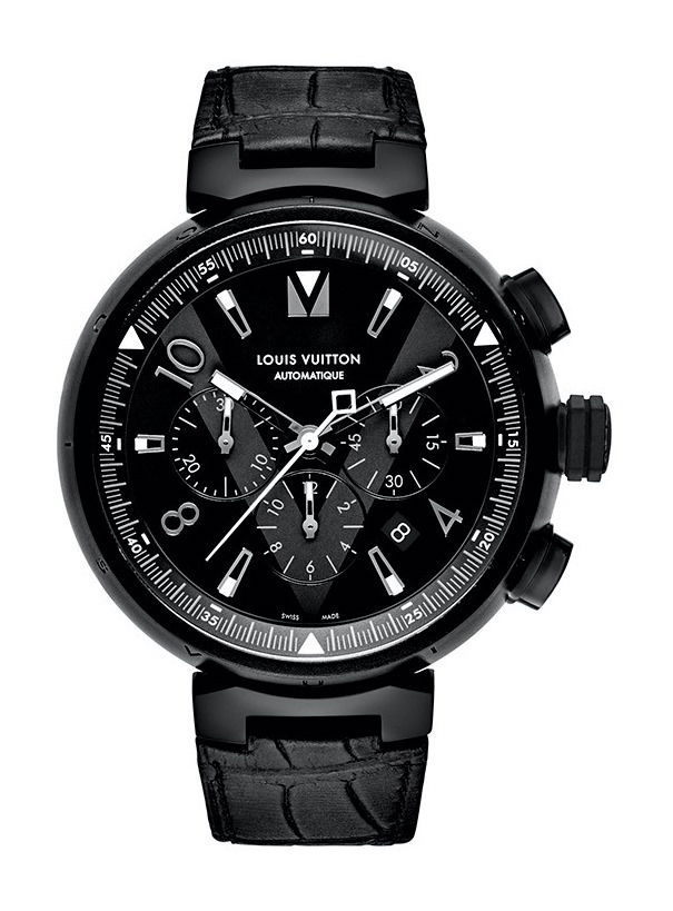 Louis Vuitton Tambour All Black Chronographe watch
