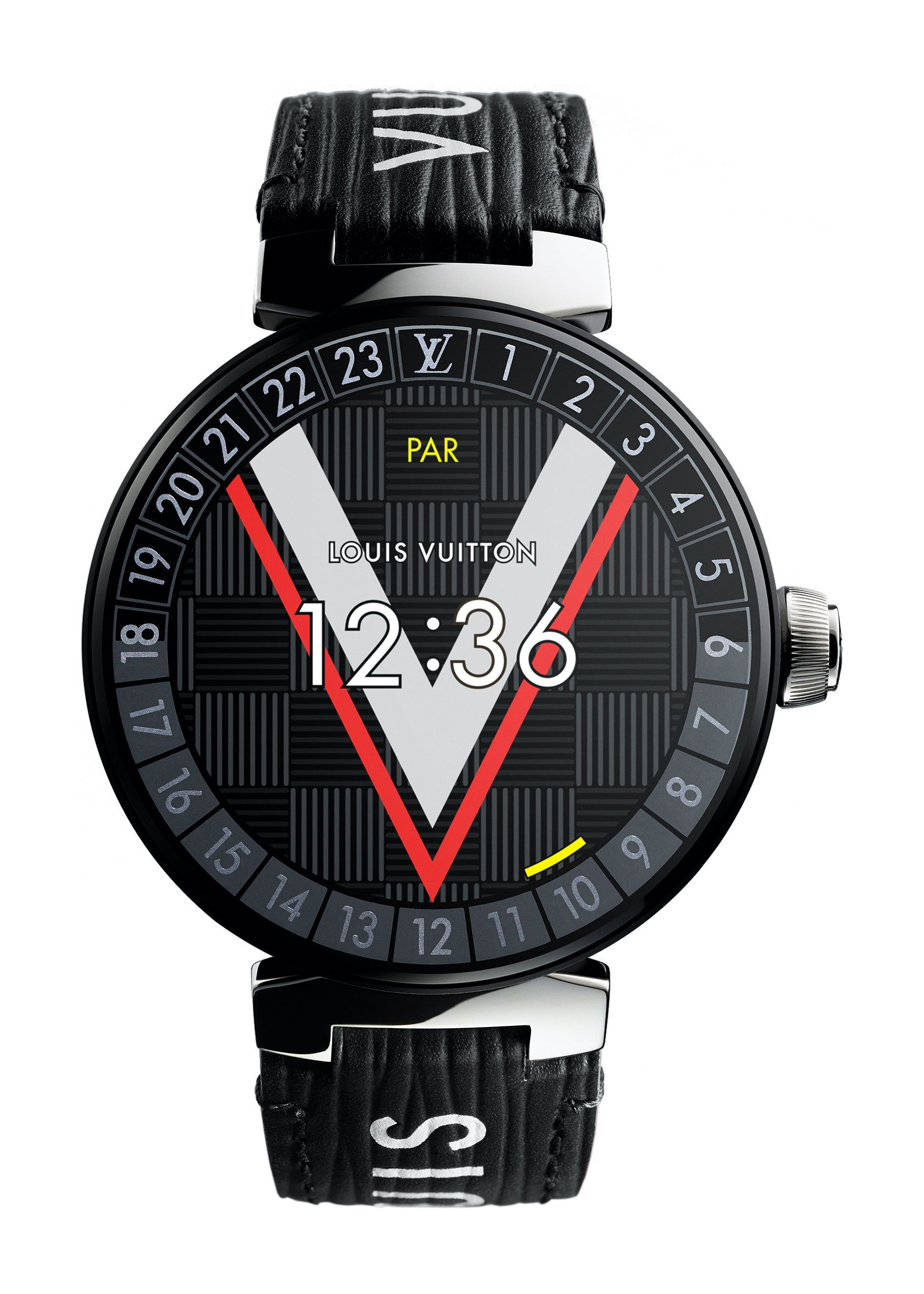 Louis Vuitton Tambour Horizon Matte Black luxury timepiece - detailed view