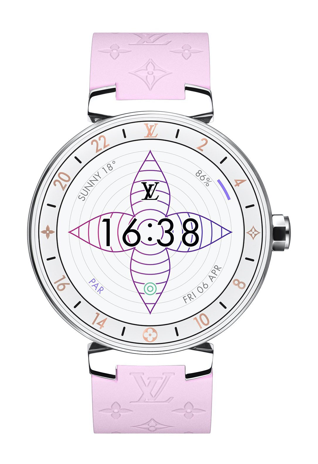 Louis Vuitton Tambour Horizon Monogram luxury timepiece - detailed view