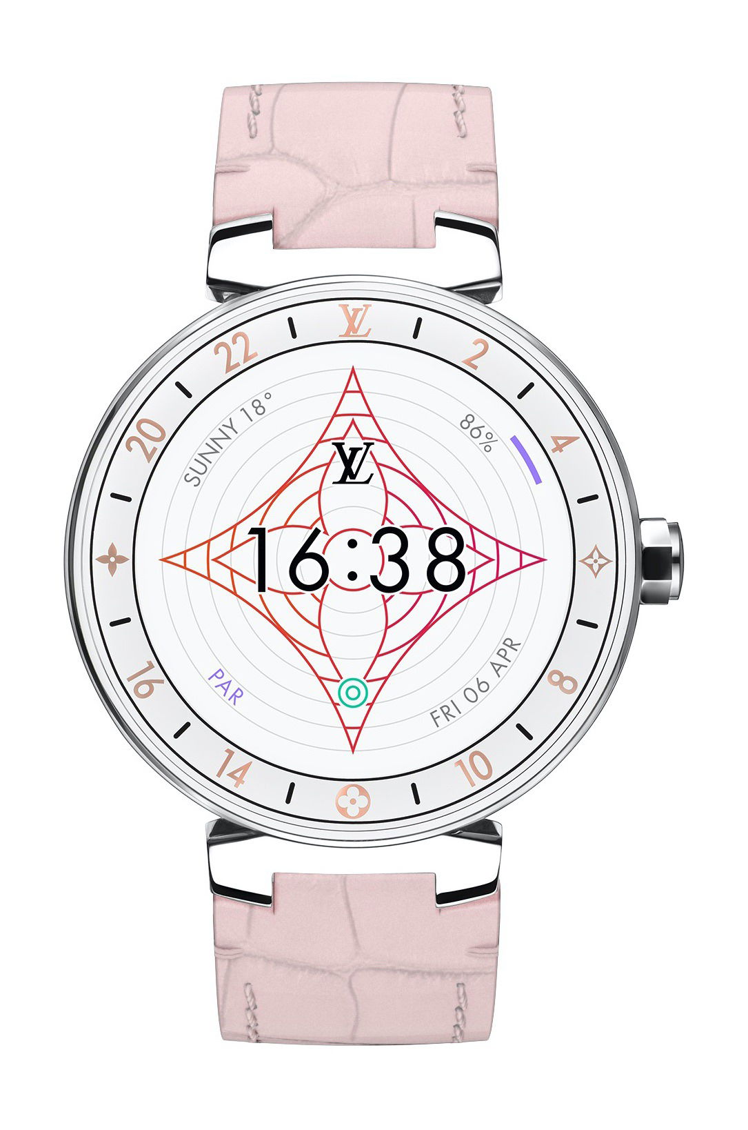Louis Vuitton Tambour Horizon Monogram luxury timepiece - detailed view