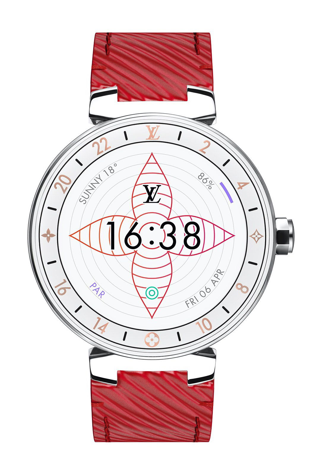 Louis Vuitton Tambour Horizon Monogram luxury timepiece - detailed view
