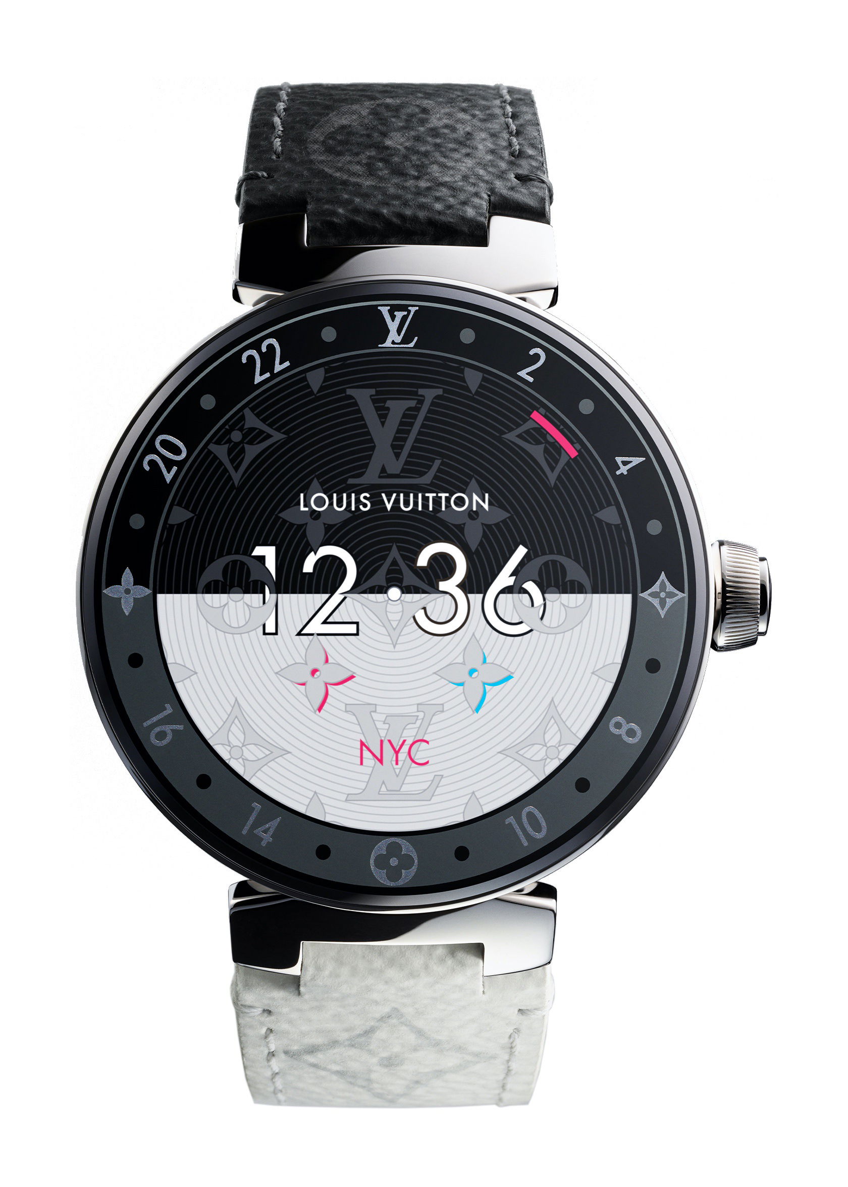 Louis Vuitton Tambour Horizon Monogram Eclipse luxury timepiece - detailed view