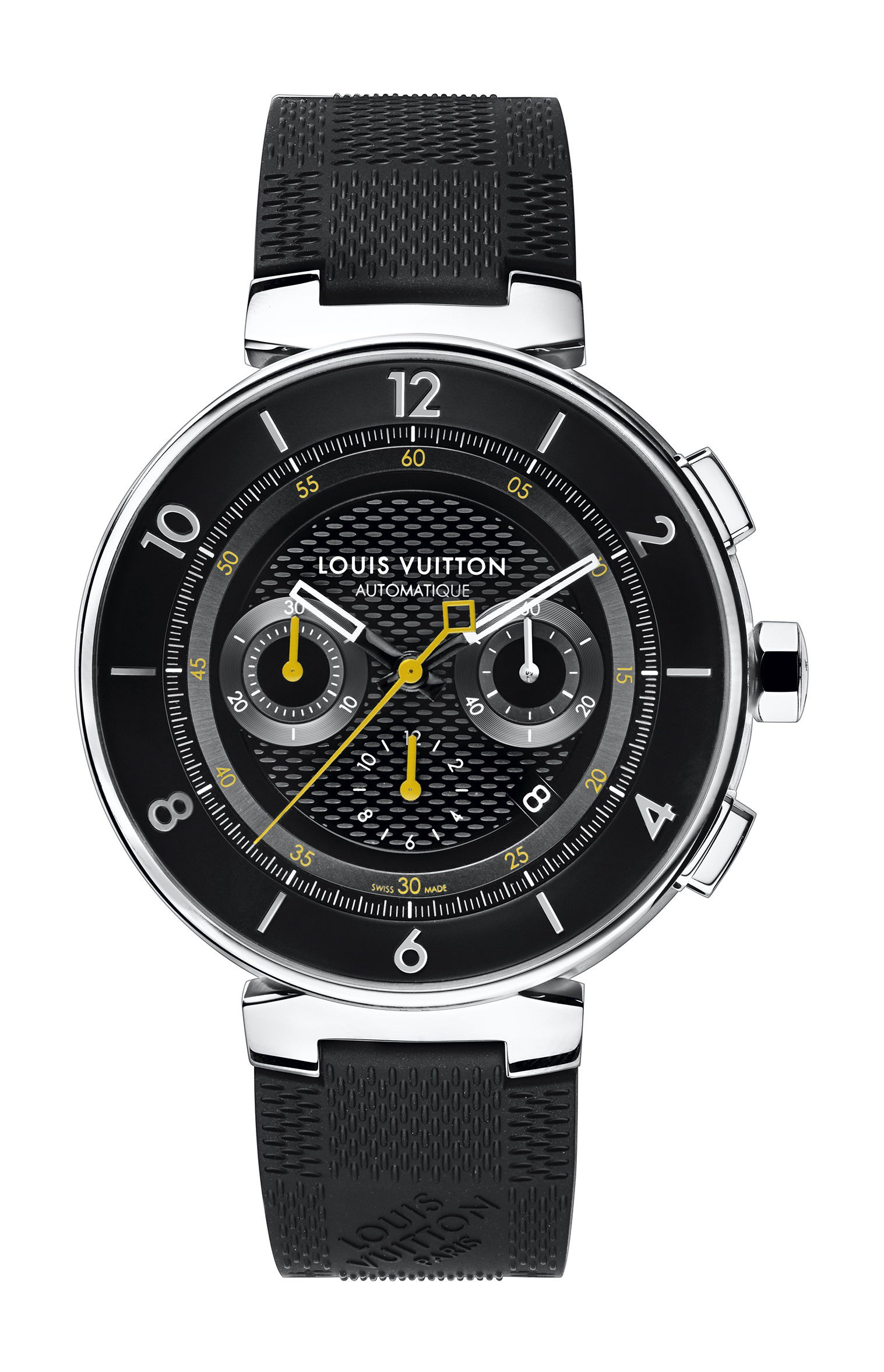 Louis Vuitton Tambour Moon Chronograph luxury timepiece - detailed view