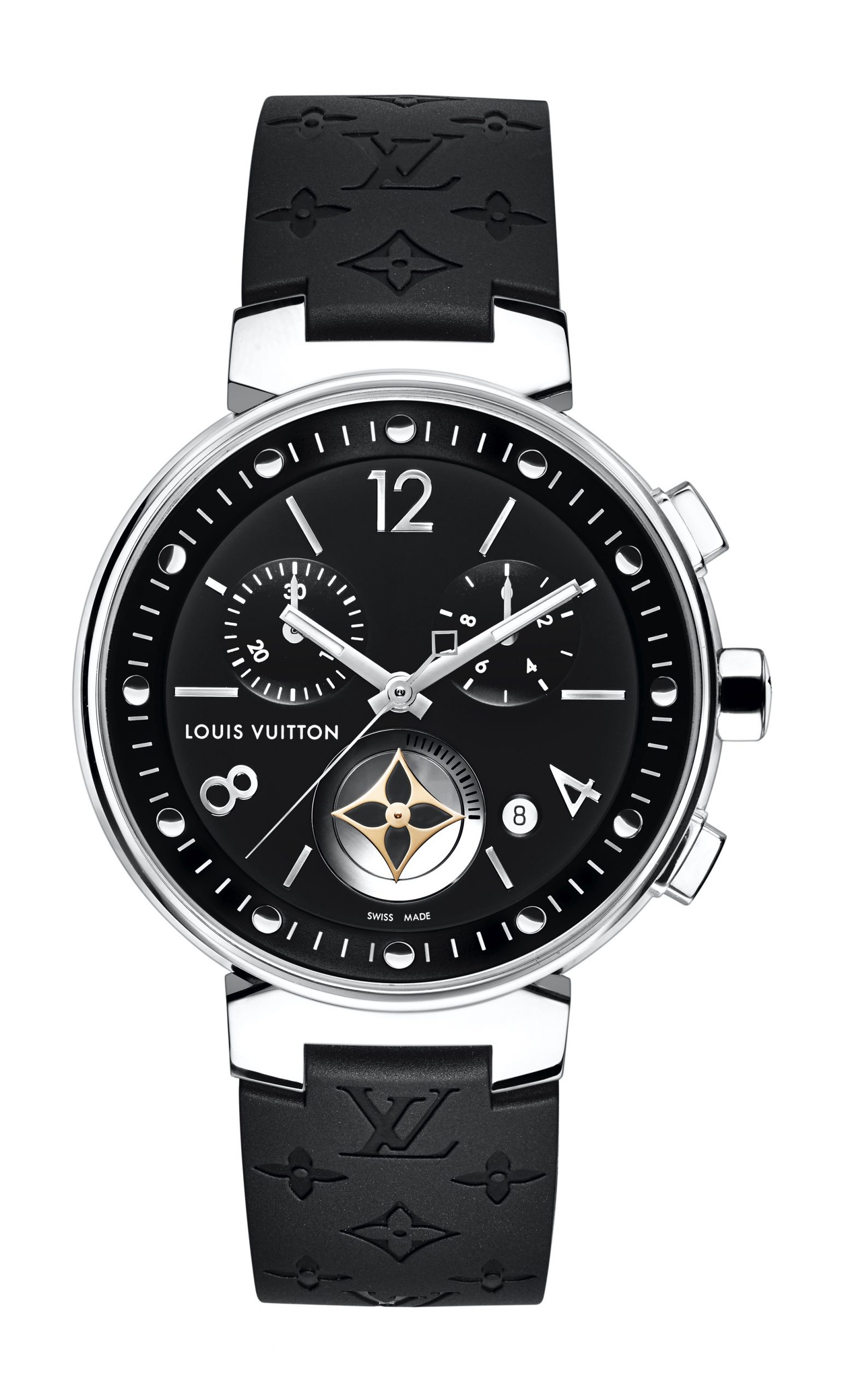 Louis Vuitton Tambour Moon Star Chronograph Black luxury timepiece - detailed view