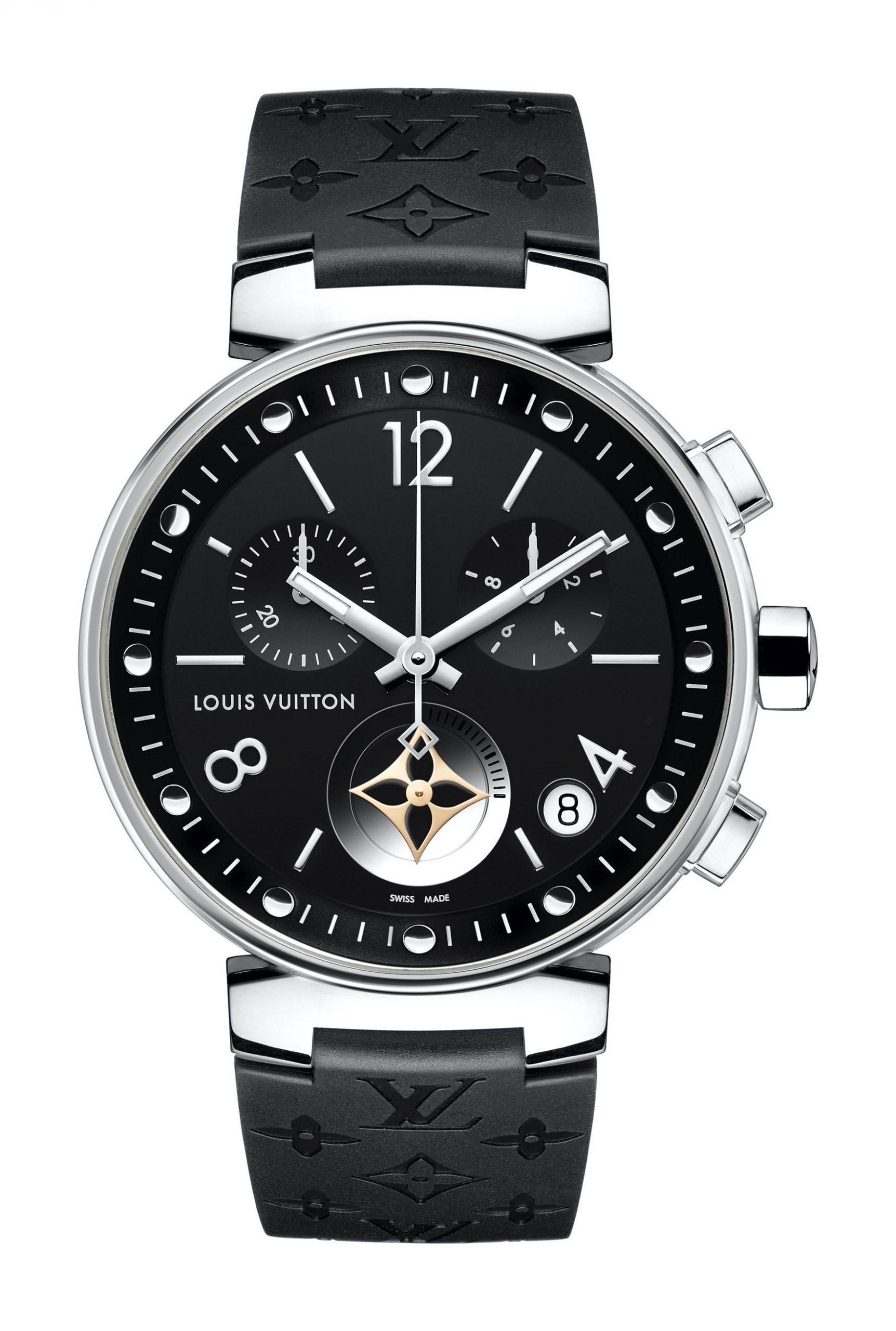 Louis Vuitton Tambour Moon Star Chronograph Black luxury timepiece - detailed view