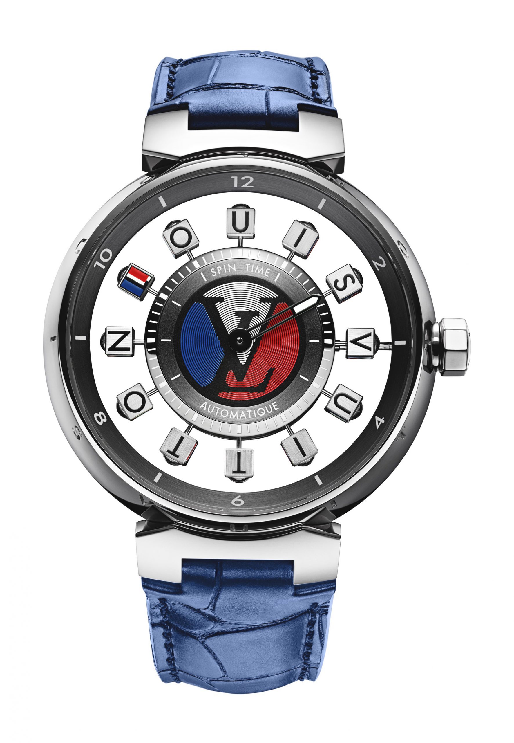 Louis Vuitton Tambour Spin Time Air luxury timepiece - detailed view